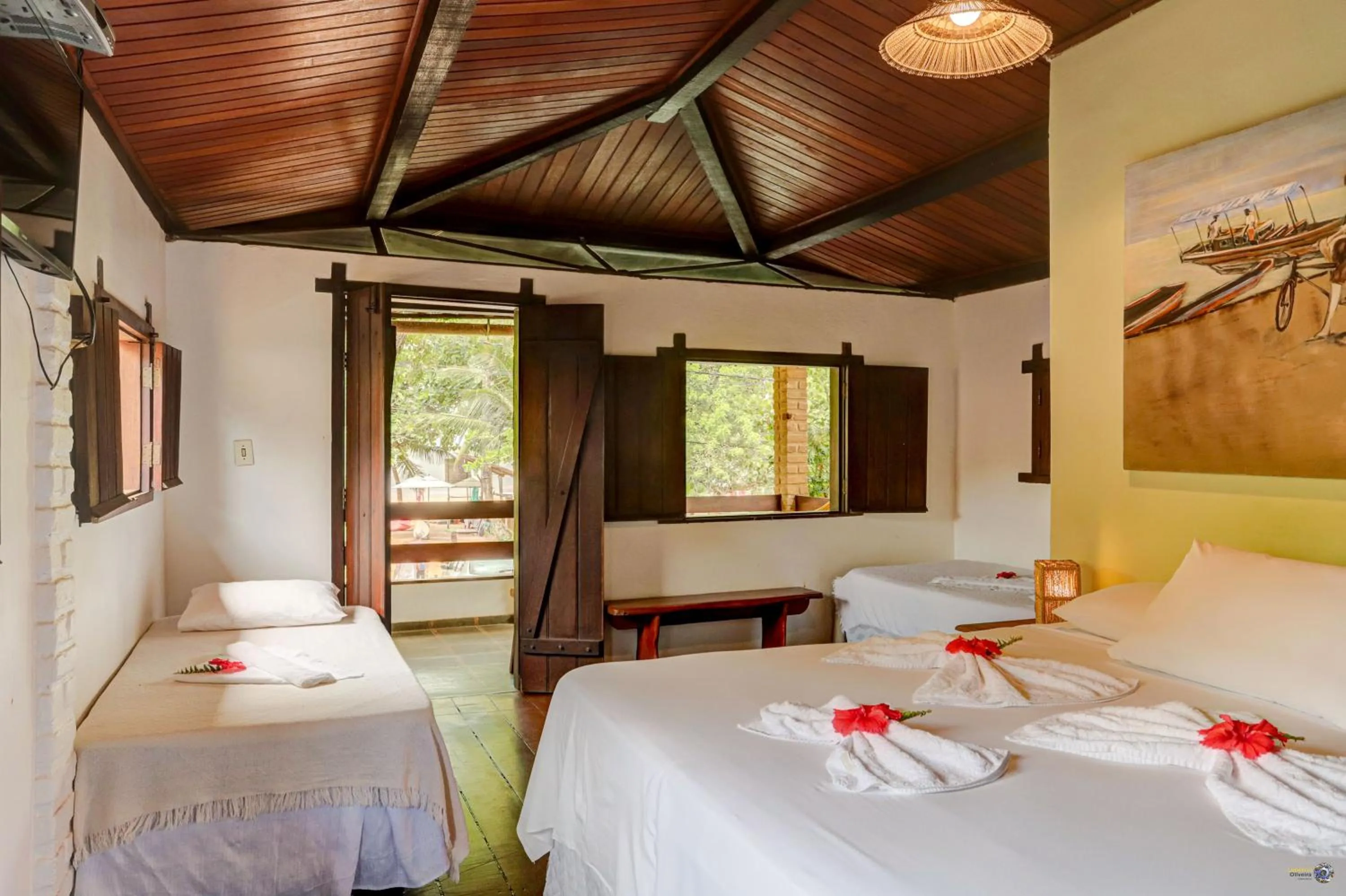 Bed in Pousada Piratas