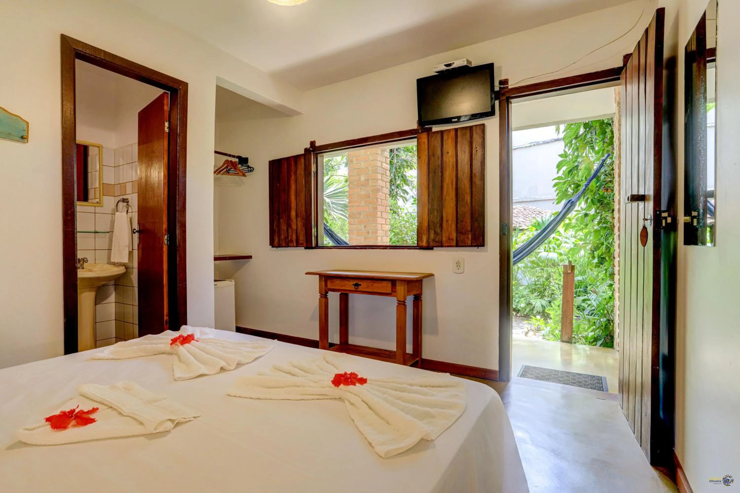 Bed in Pousada Piratas