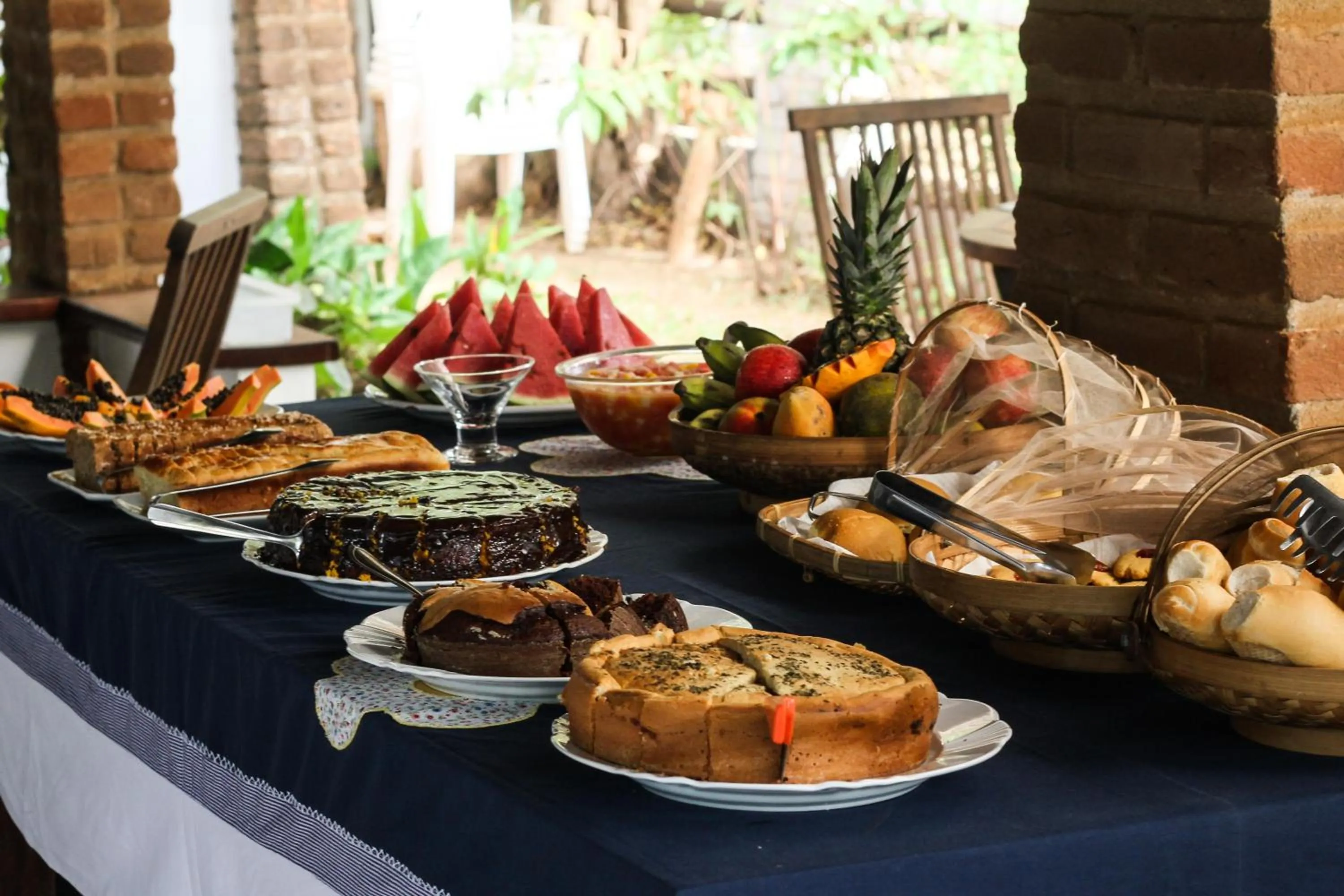 Buffet breakfast in Pousada Piratas