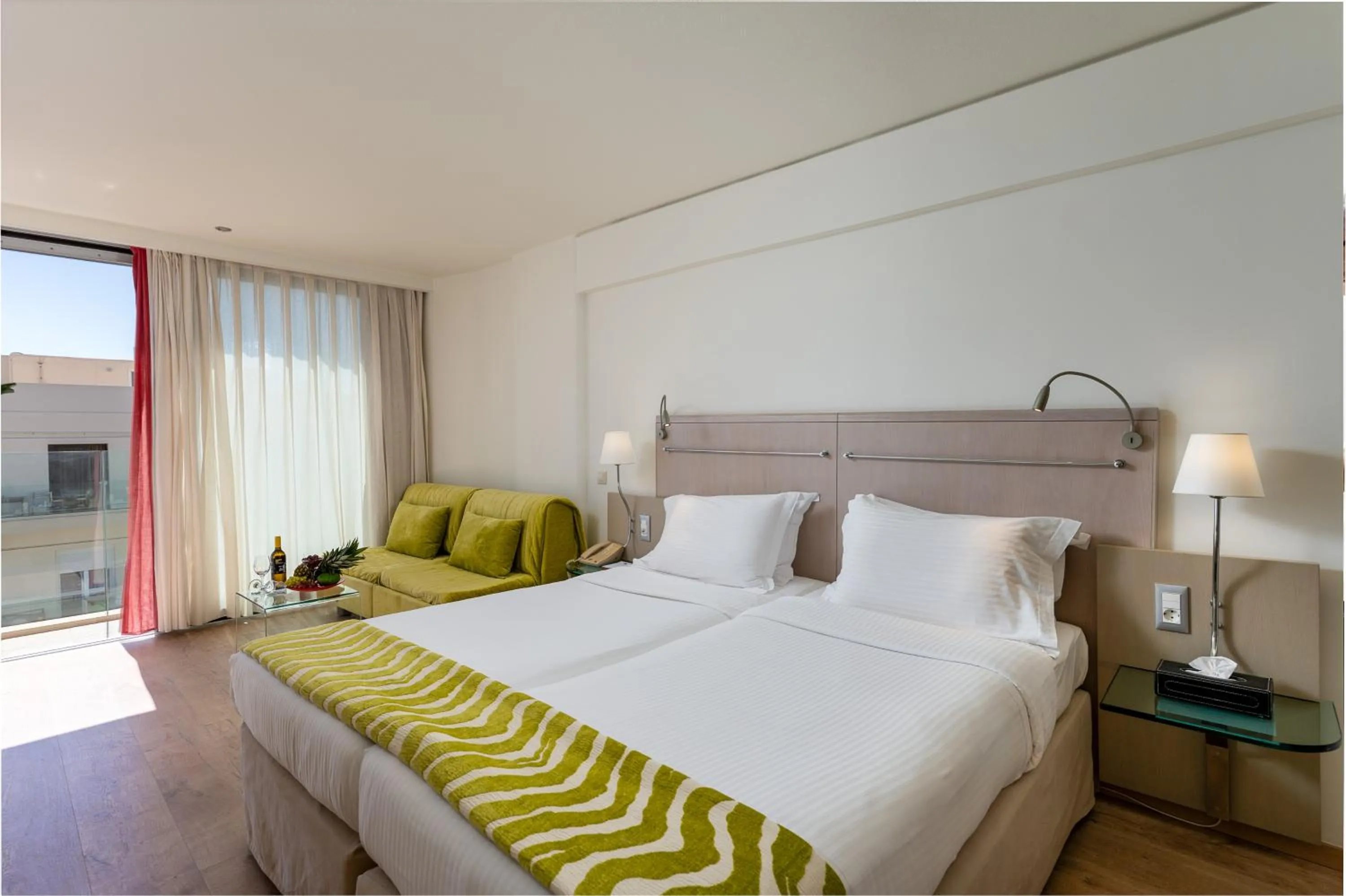 Bedroom, Bed in Kriti Beach Hotel