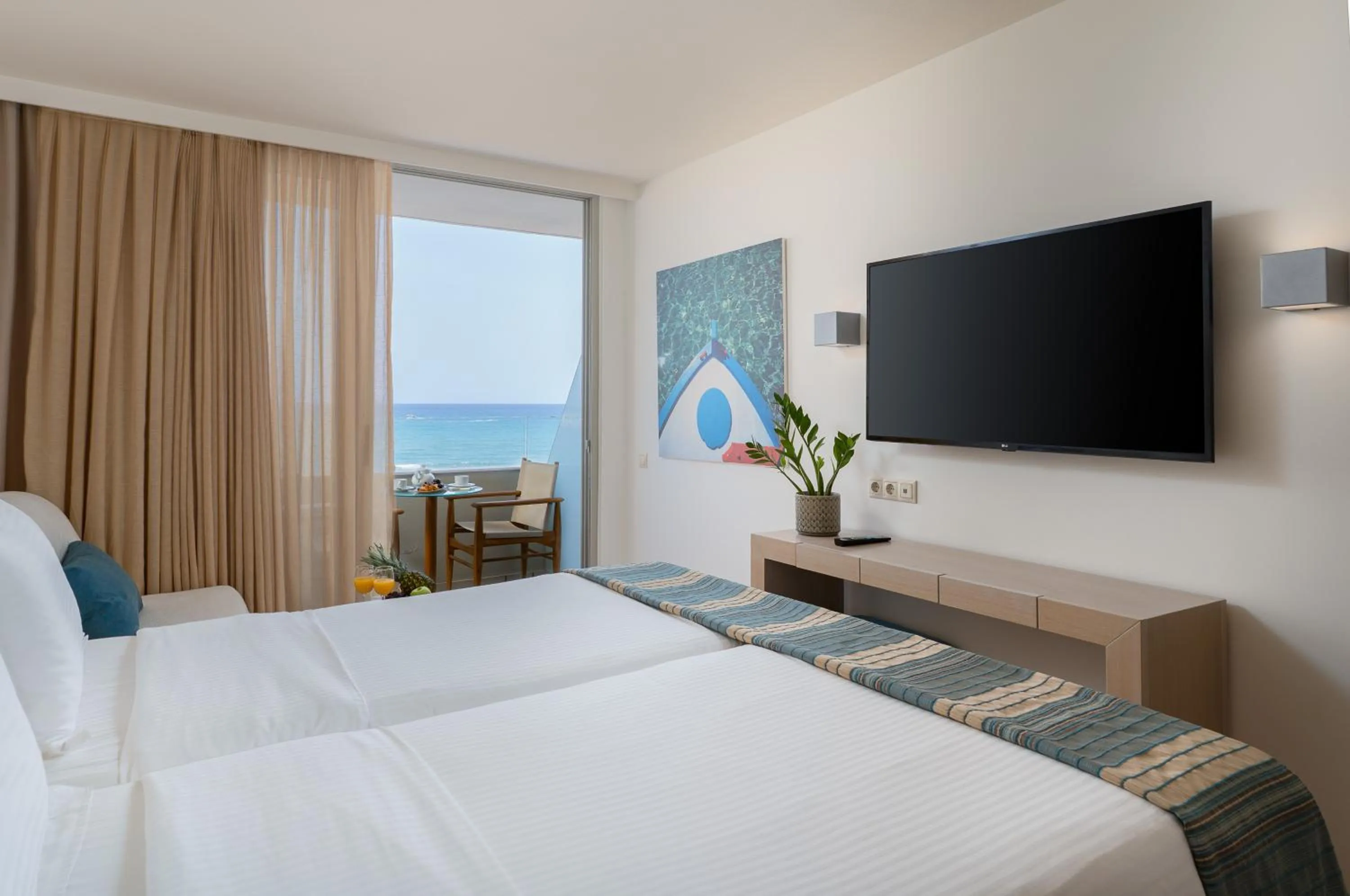 Photo of the whole room, Bed in Kriti Beach Hotel
