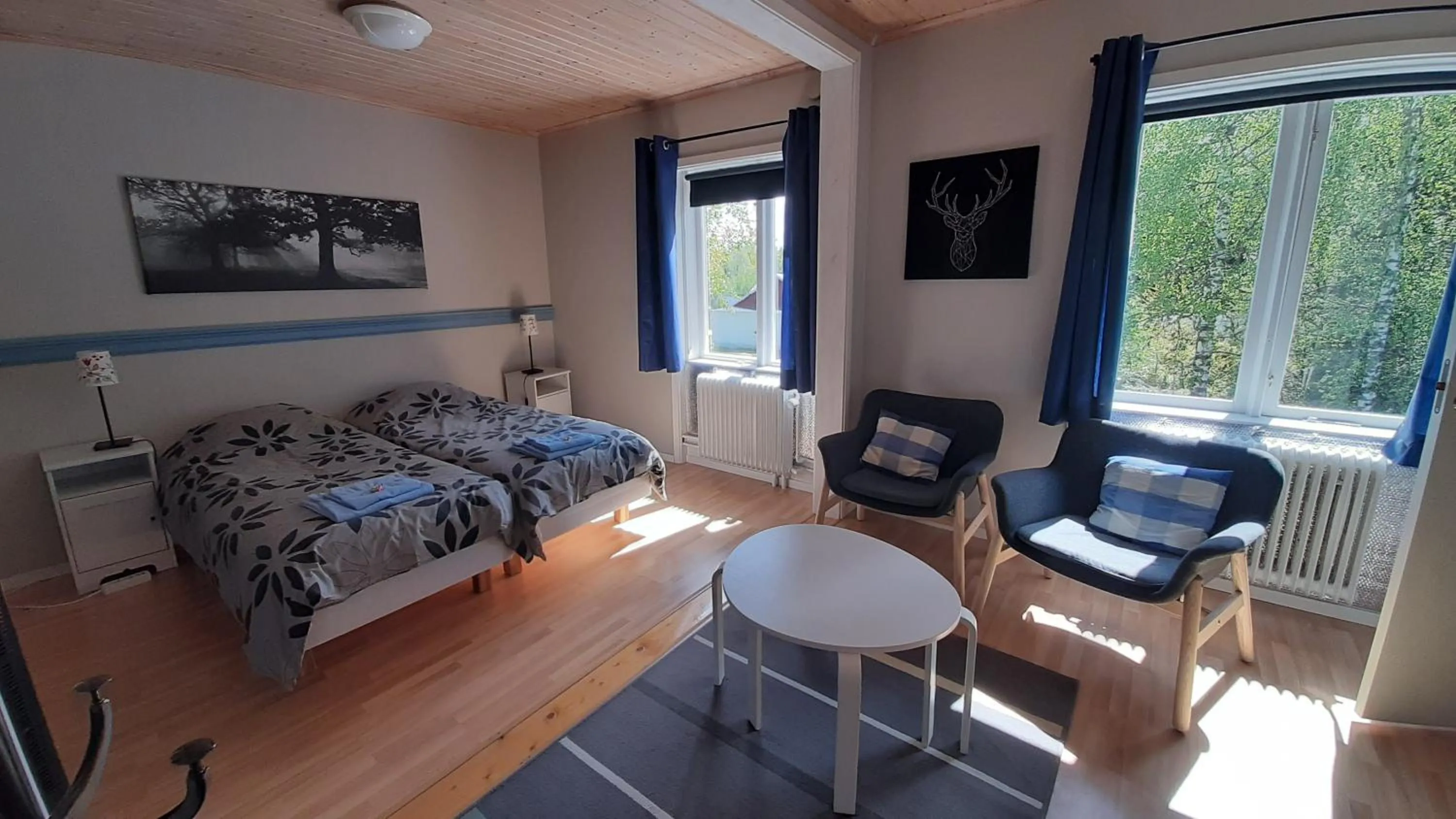 Seating area, Bed in Geijersholms Herrgård