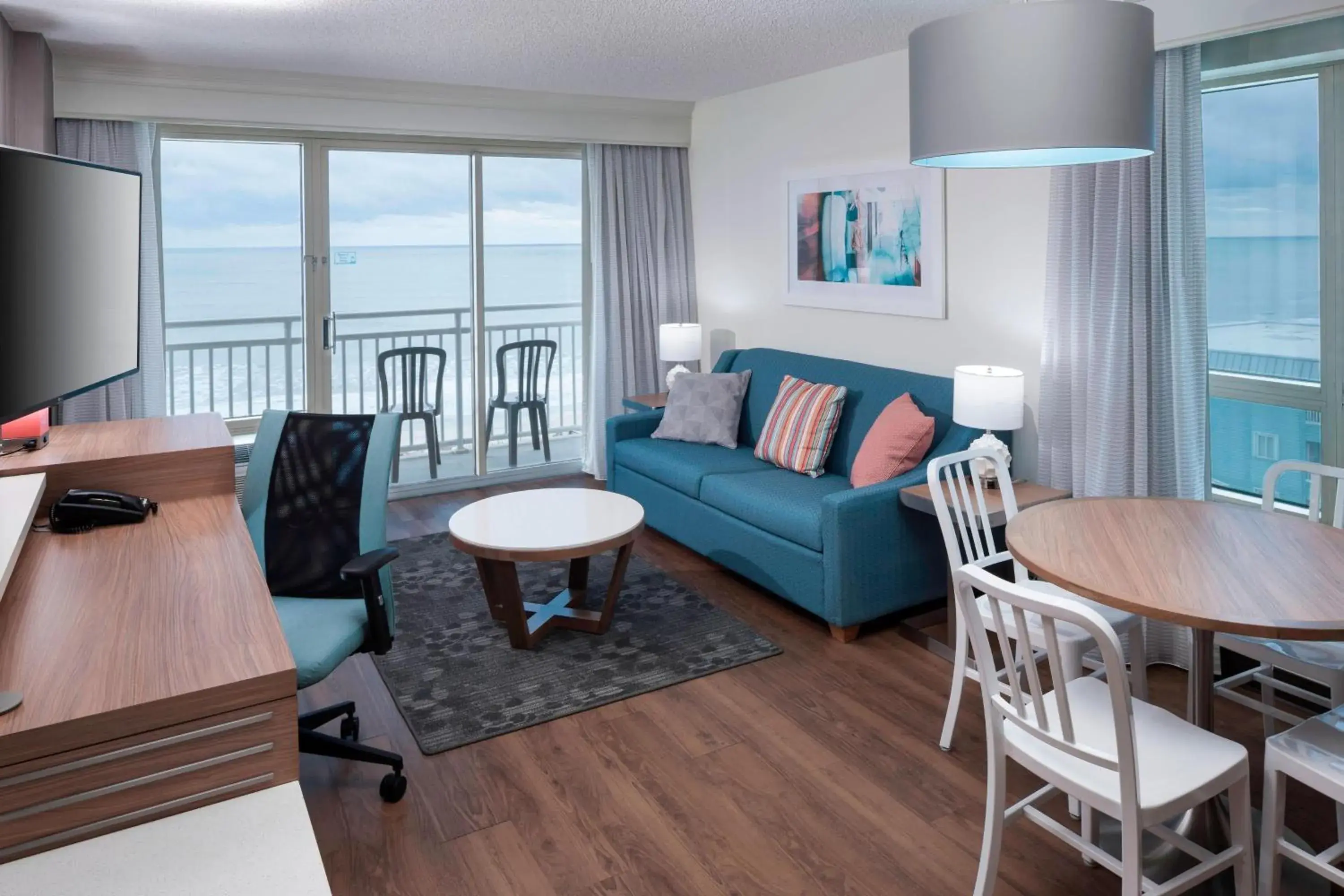 One-Bedroom Queen Suite with Sofa Bed - High Floor in Courtyard by Marriott Carolina Beach Oceanfront One-Bedroom Queen Suite with Sofa Bed - High Floor in Courtyard by Marriott Carolina Beach Oceanfront