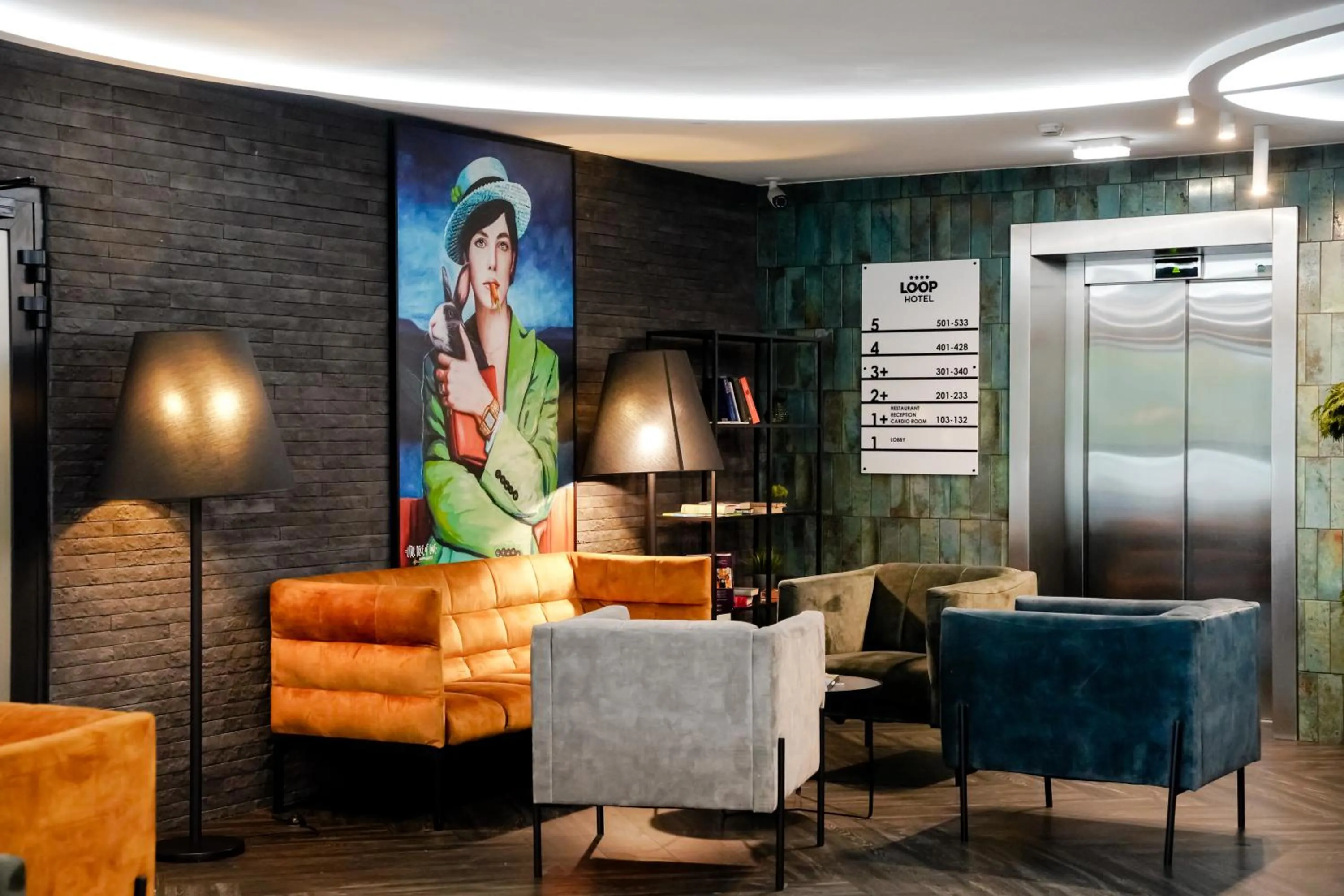 Lobby or reception in Loop Hotel Vilnius