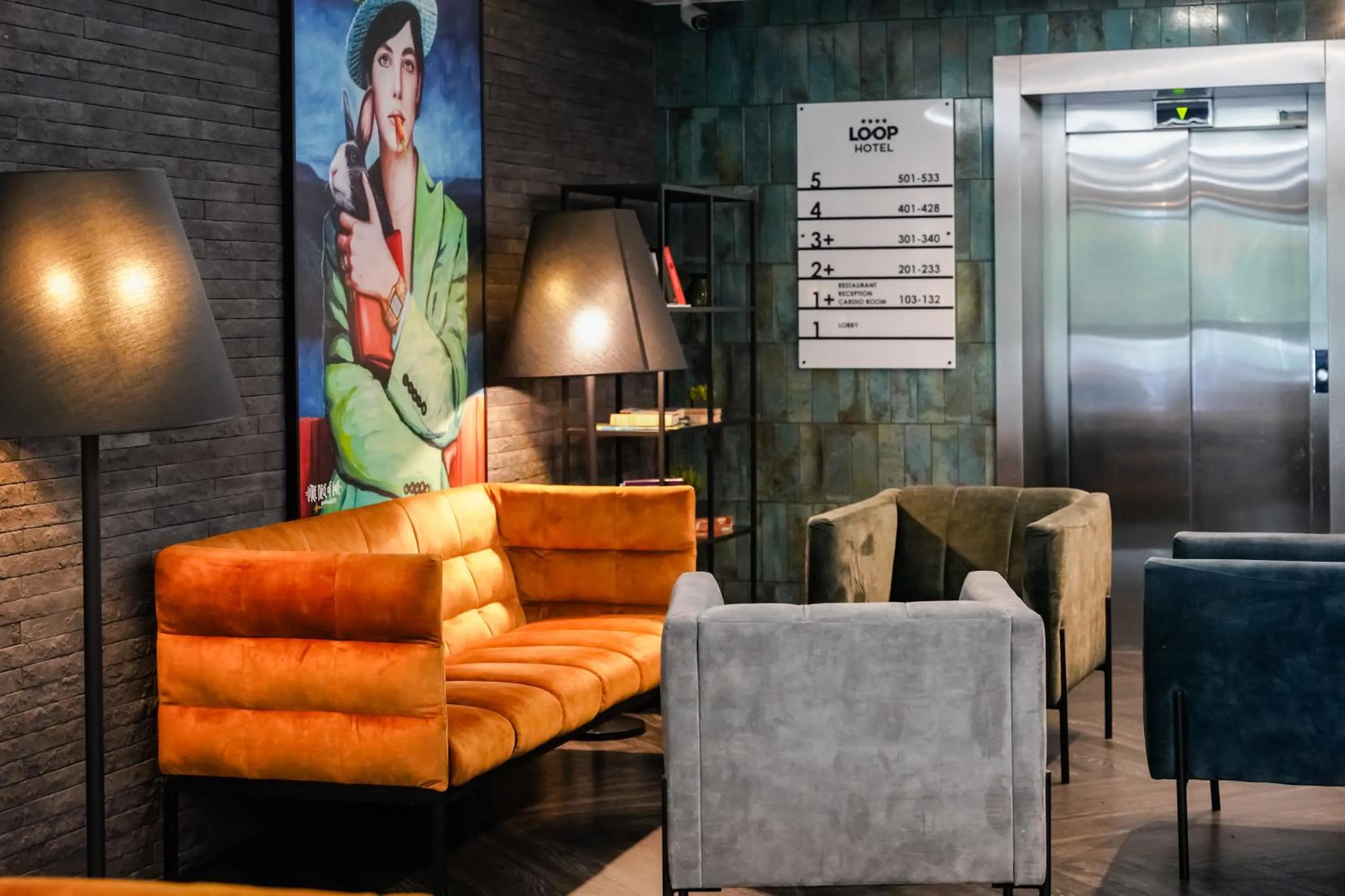 Lobby or reception in Loop Hotel Vilnius