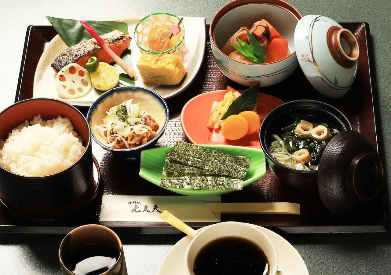 Asian breakfast in Kawagoe Daiichi Hotel