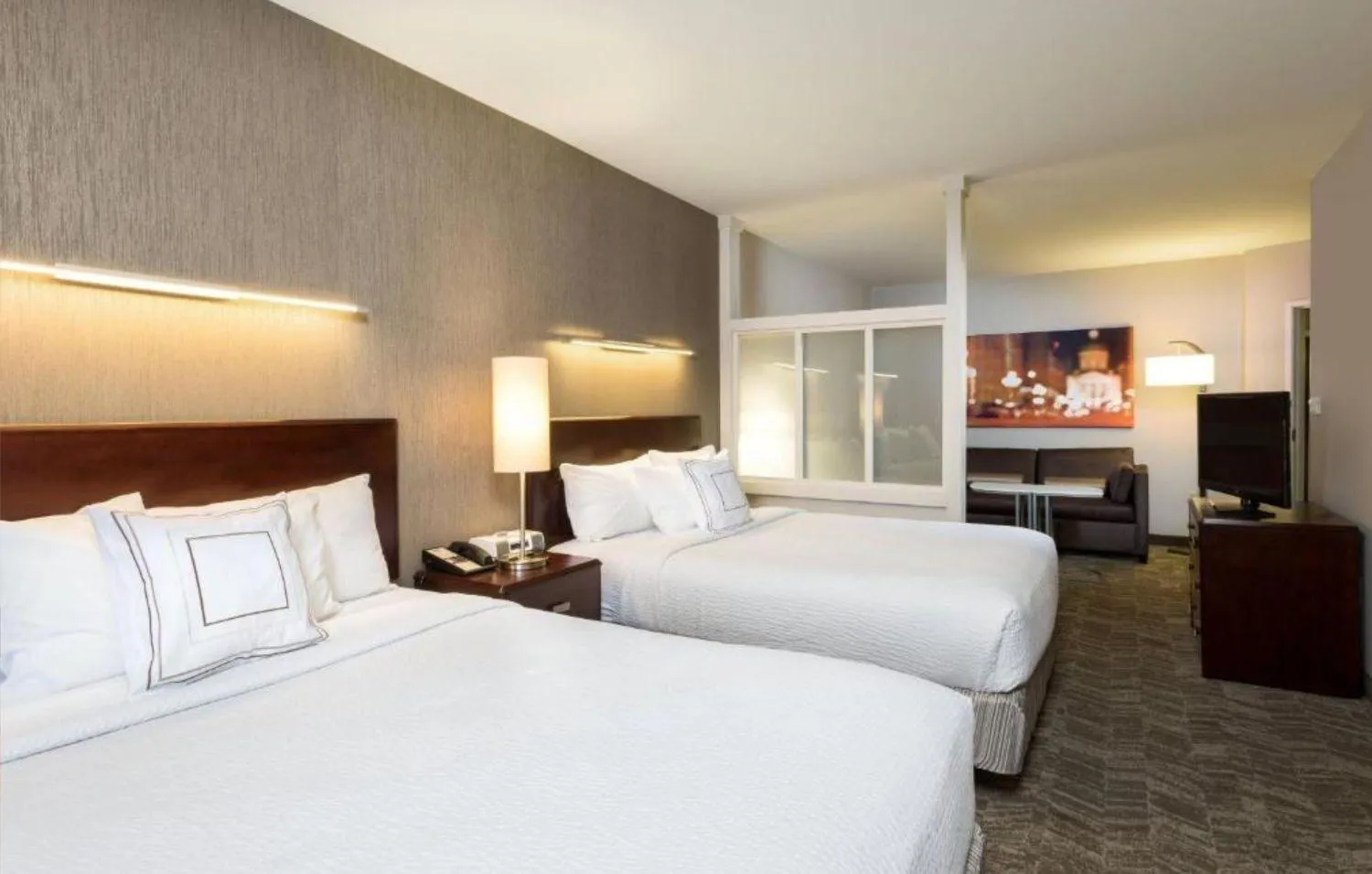 Bedroom, Bed in SpringHill Suites Indianapolis Fishers