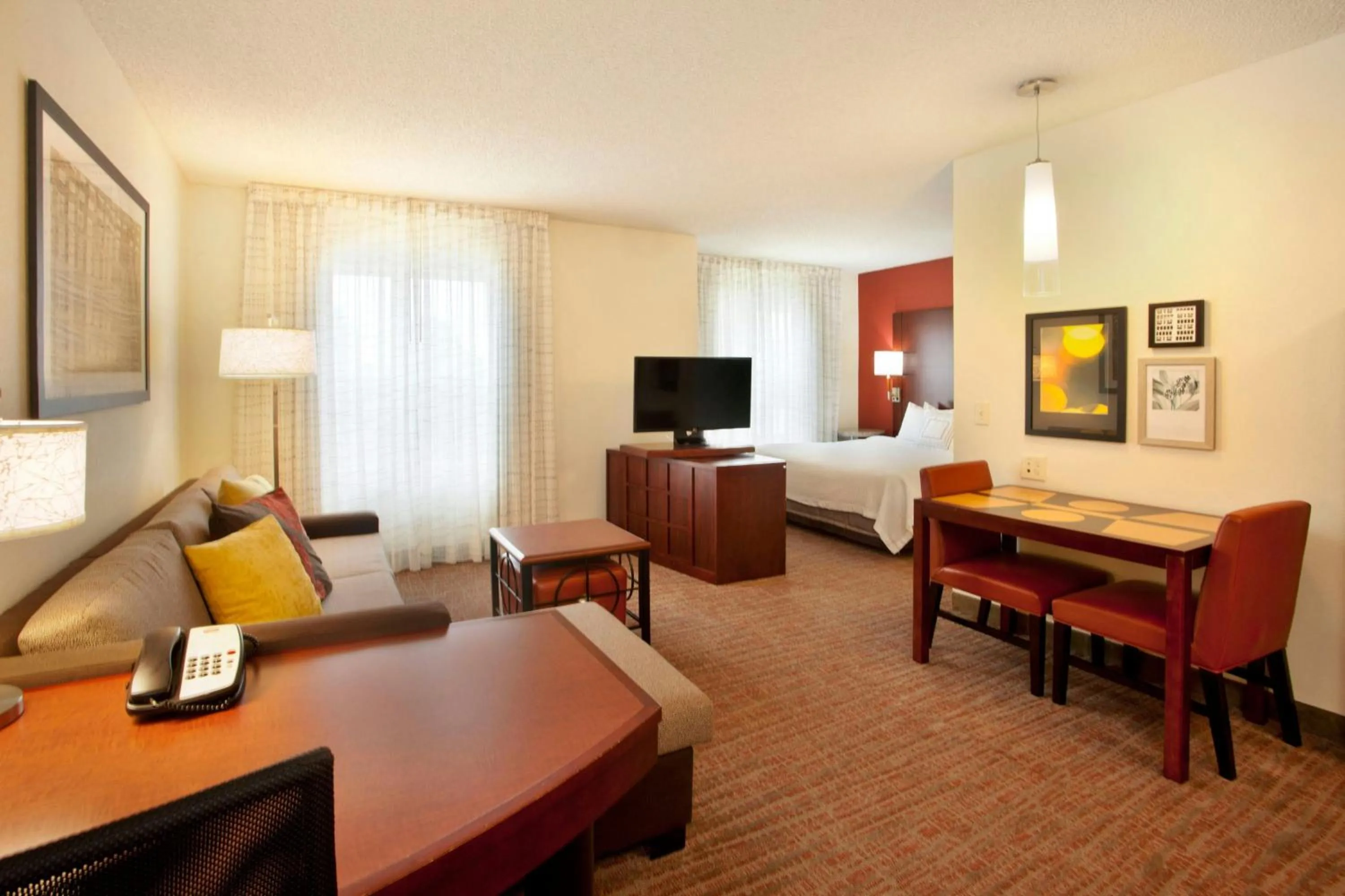 Kitchen or kitchenette, Bed in Residence Inn Jackson Ridgeland