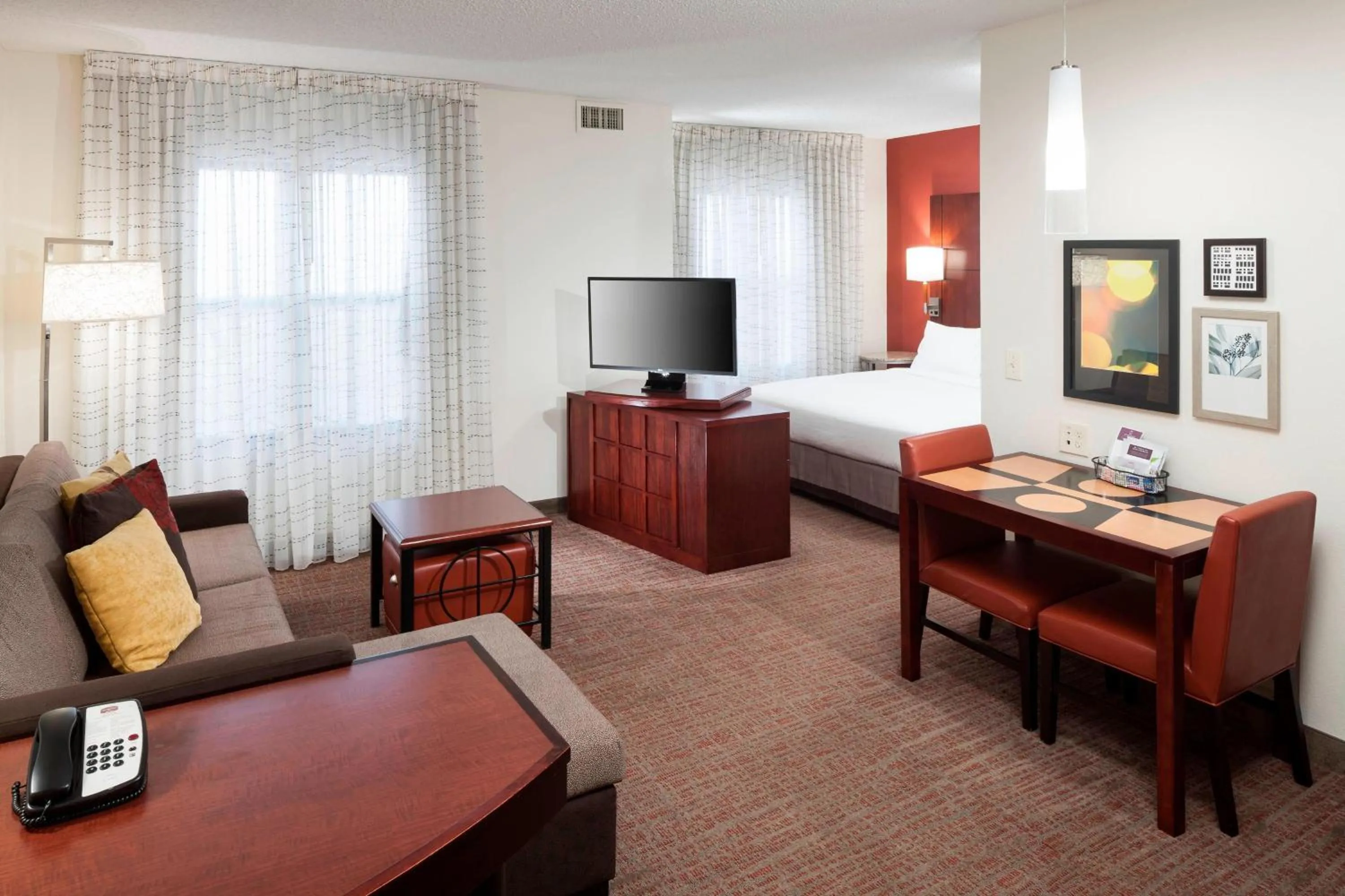 Living room, Bed in Residence Inn Jackson Ridgeland