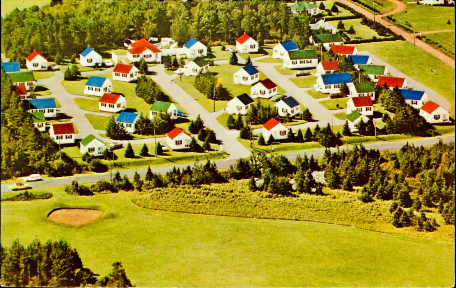 Bird's eye view in Green Gables Bungalow Court