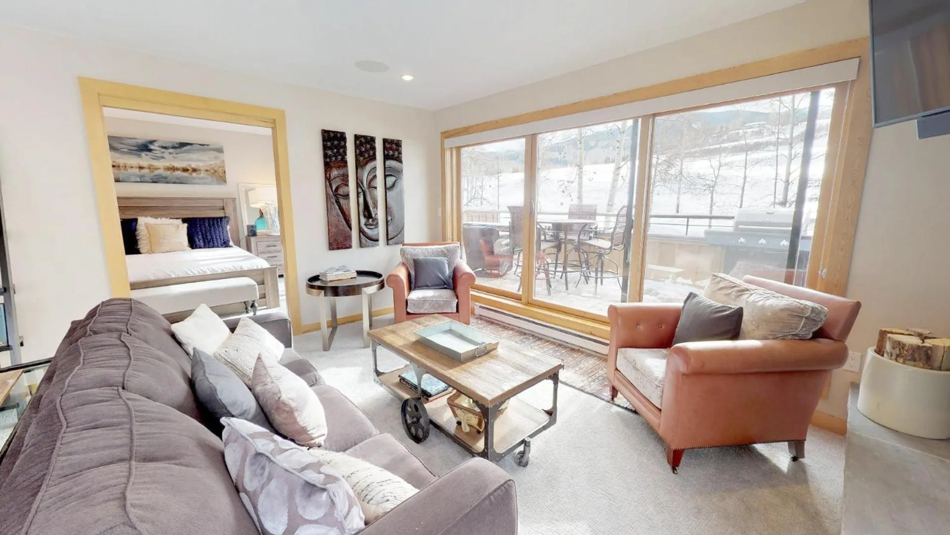 Living room in Villas at Snowmass CLub