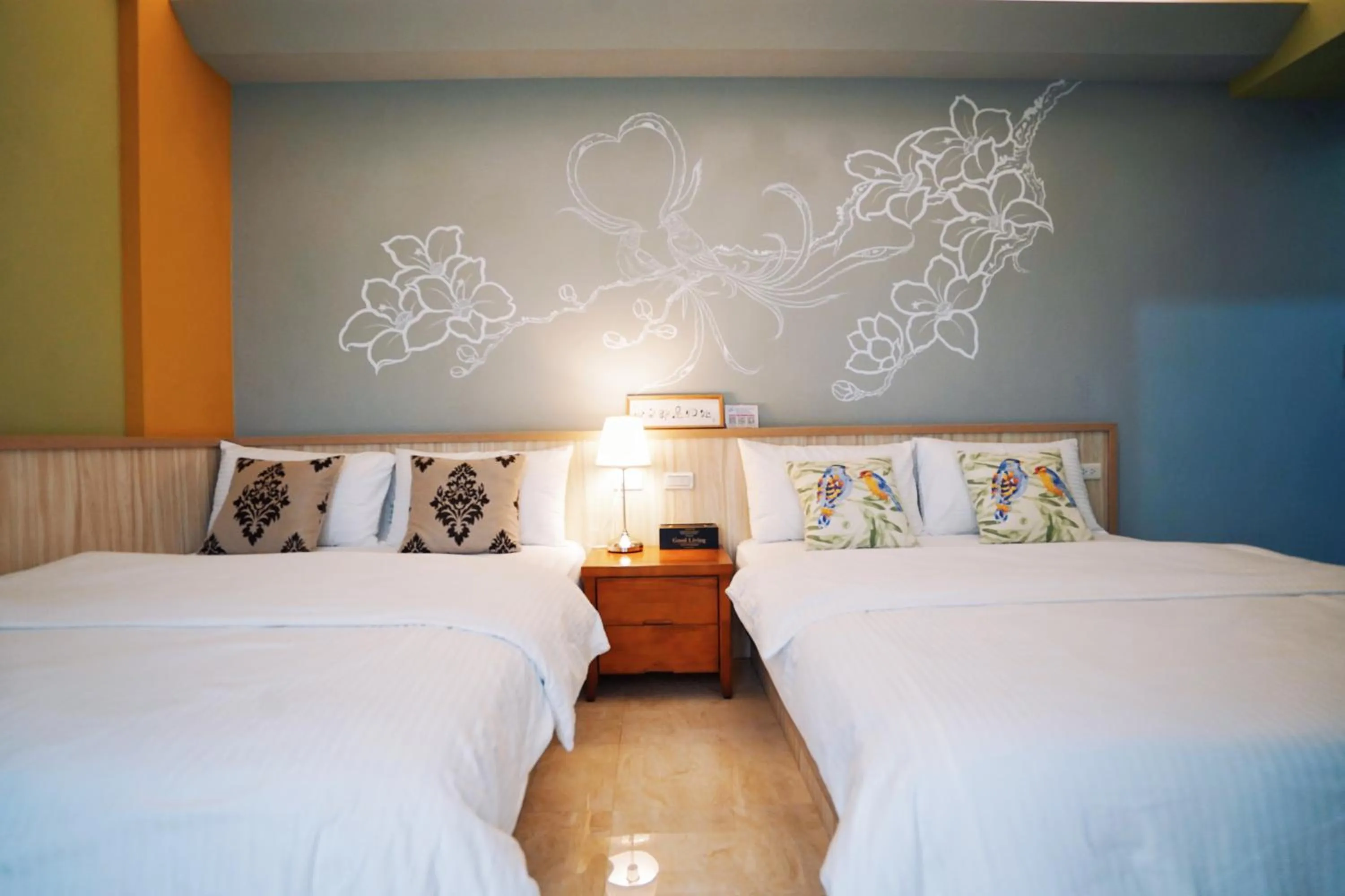 Bed in 夏之戀民宿 可包棟 近金城市區