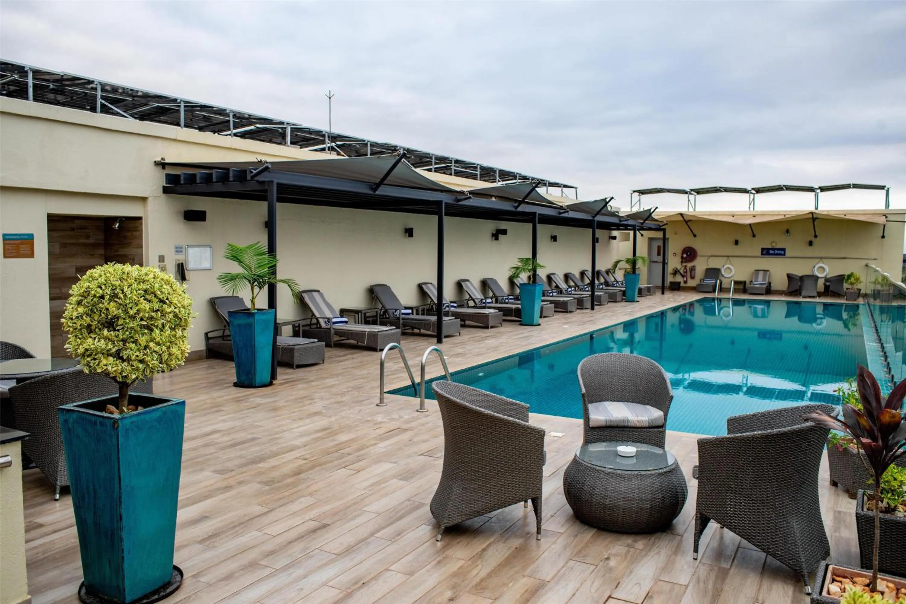 Pool view in Hilton Garden Inn Nairobi Airport