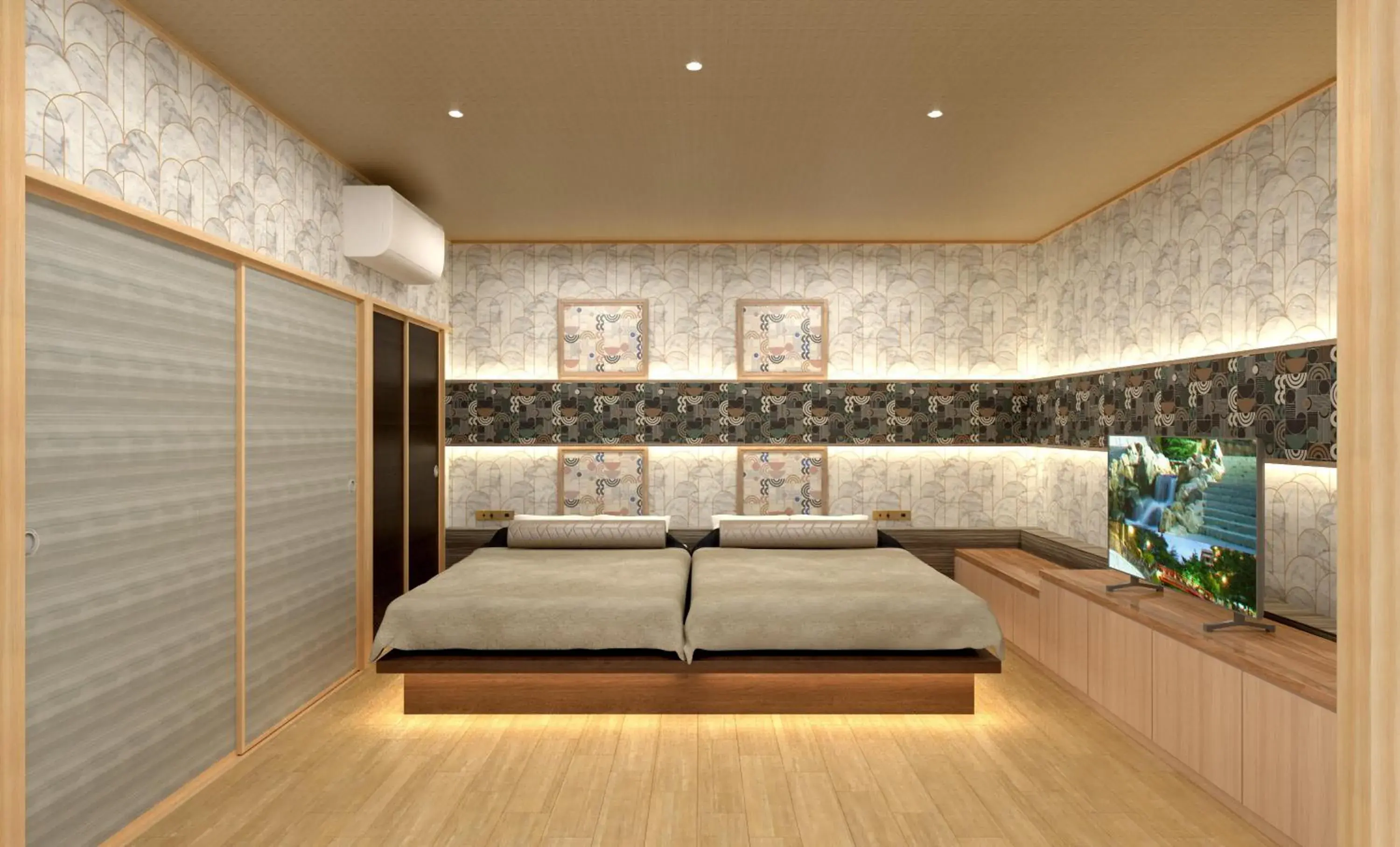 Deluxe Japanese Western Style Room (Japandi) - Meals Service in Room in Arima Onsen Gekkoen Korokan Deluxe Japanese Western Style Room (Japandi) - Meals Service in Room in Arima Onsen Gekkoen Korokan