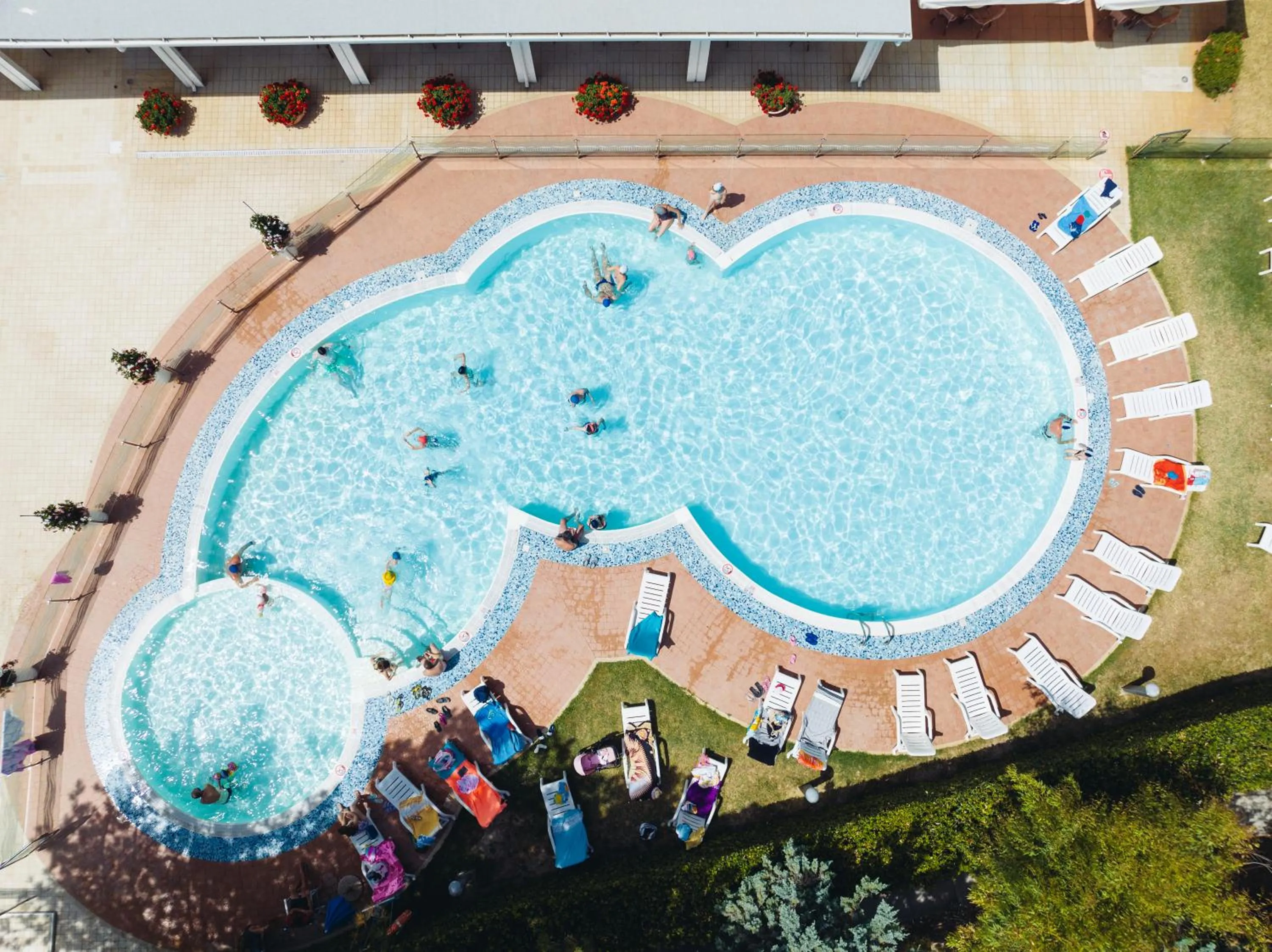 Pool view in Hermitage Hotel