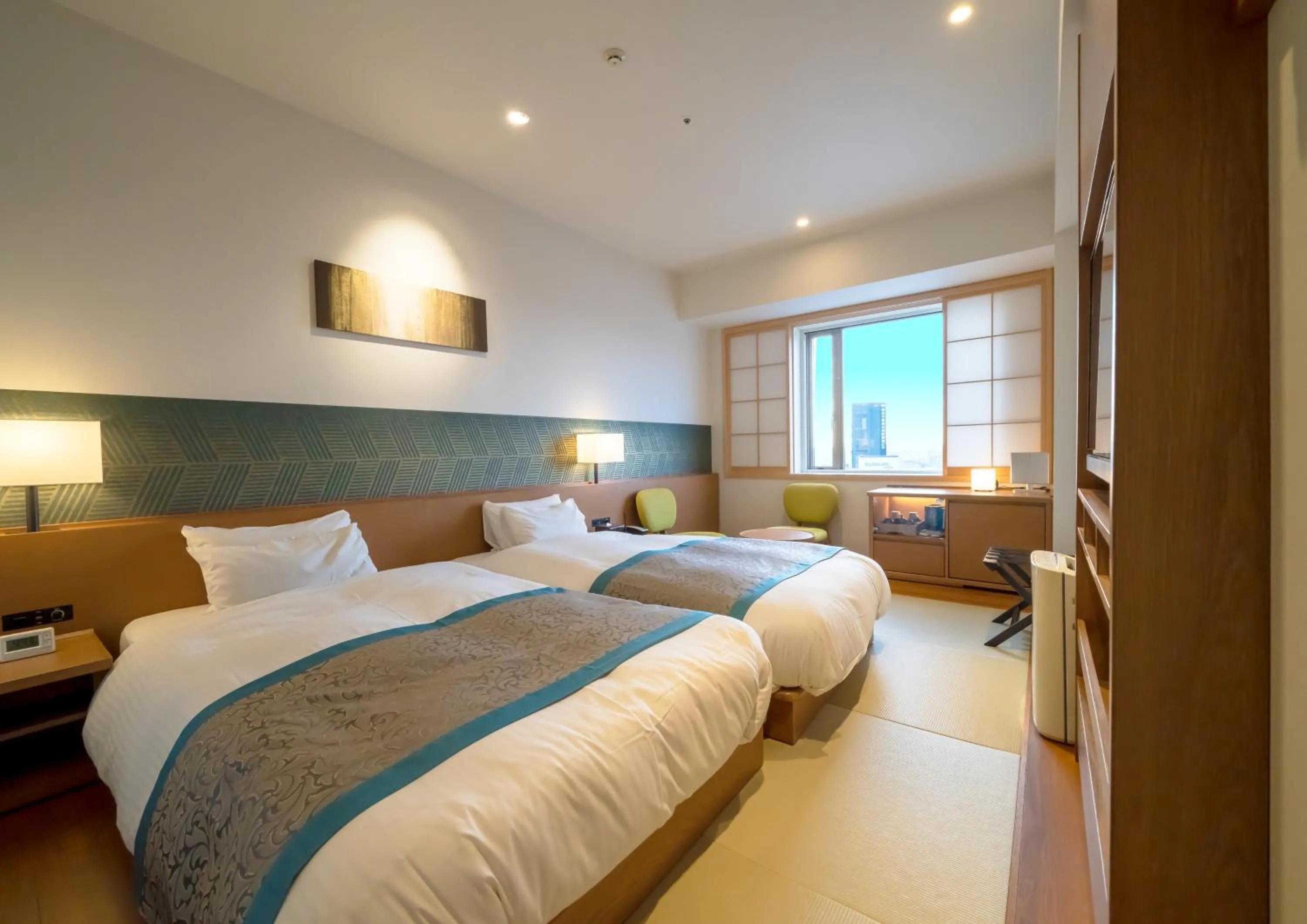 Photo of the whole room, Bed in Ours Inn Hankyu