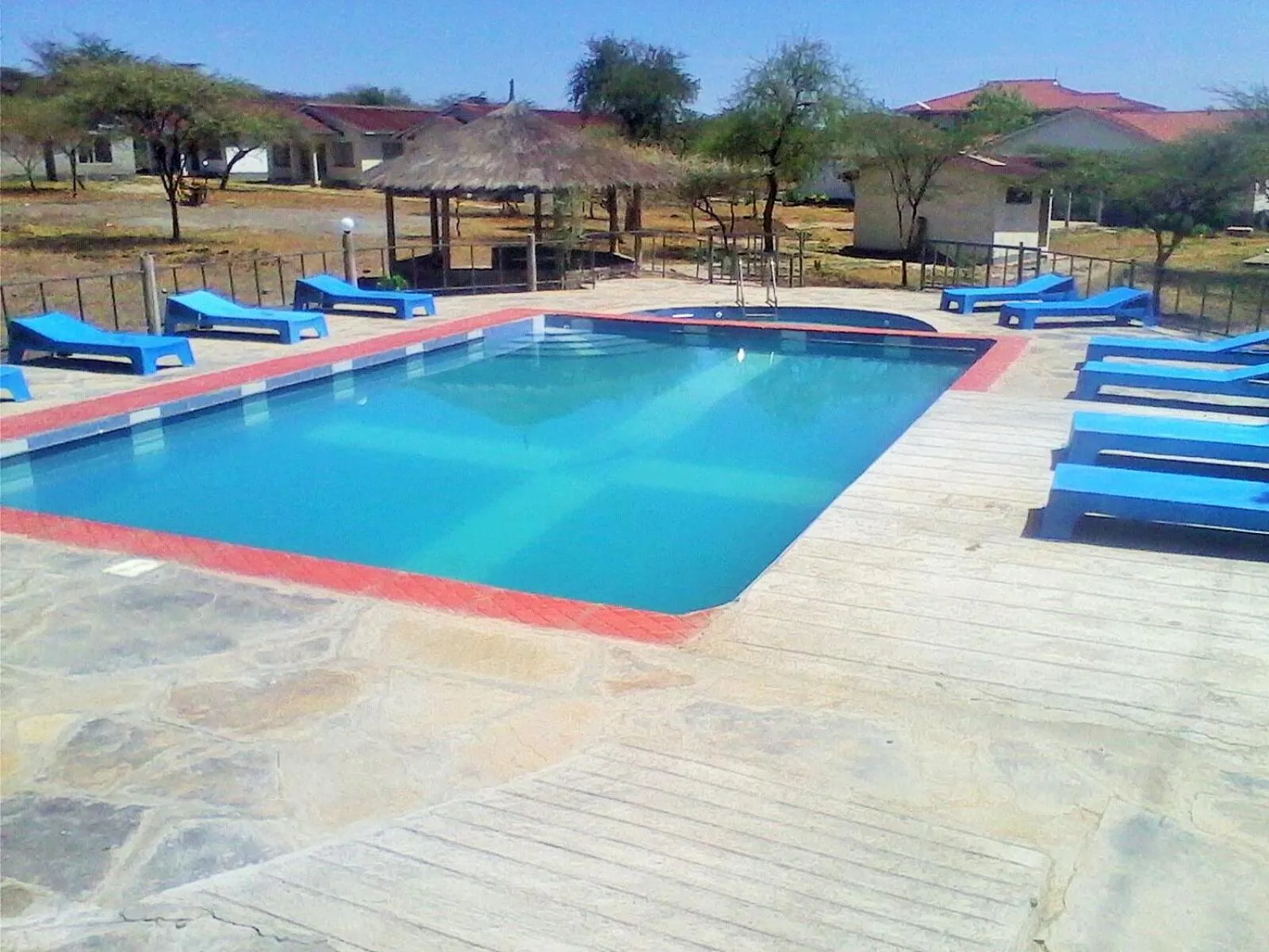 Pool view in Sandai Resort Lake Baringo