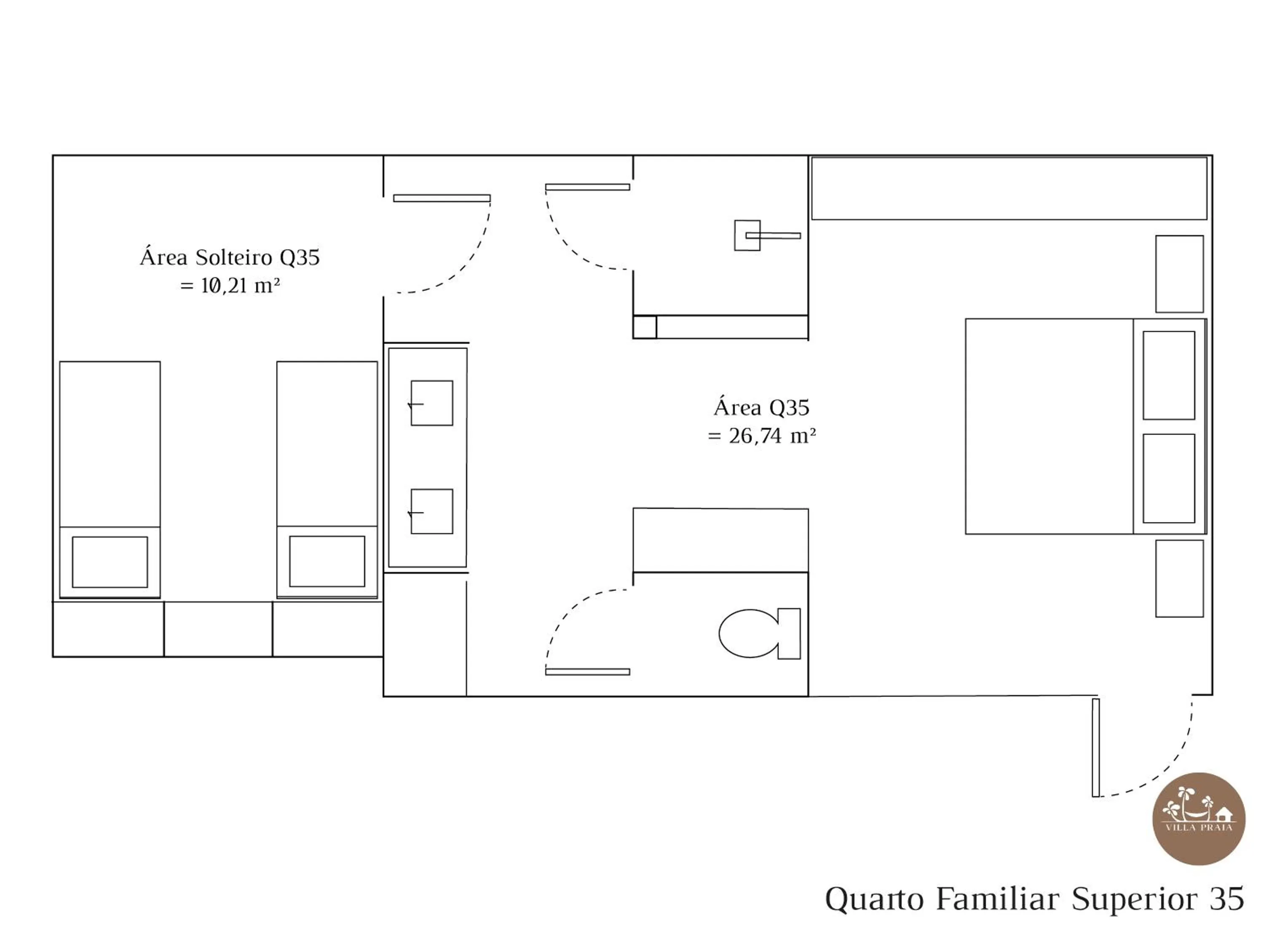 Floor plan in Villa Praia - La Villa Group