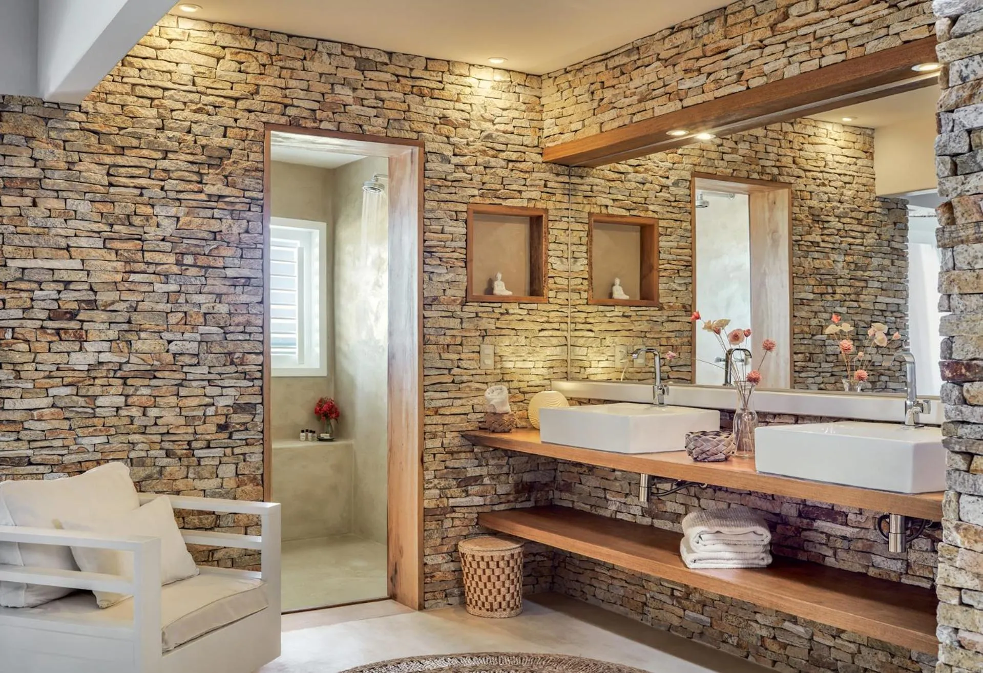 Shower in Villa Praia - La Villa Group