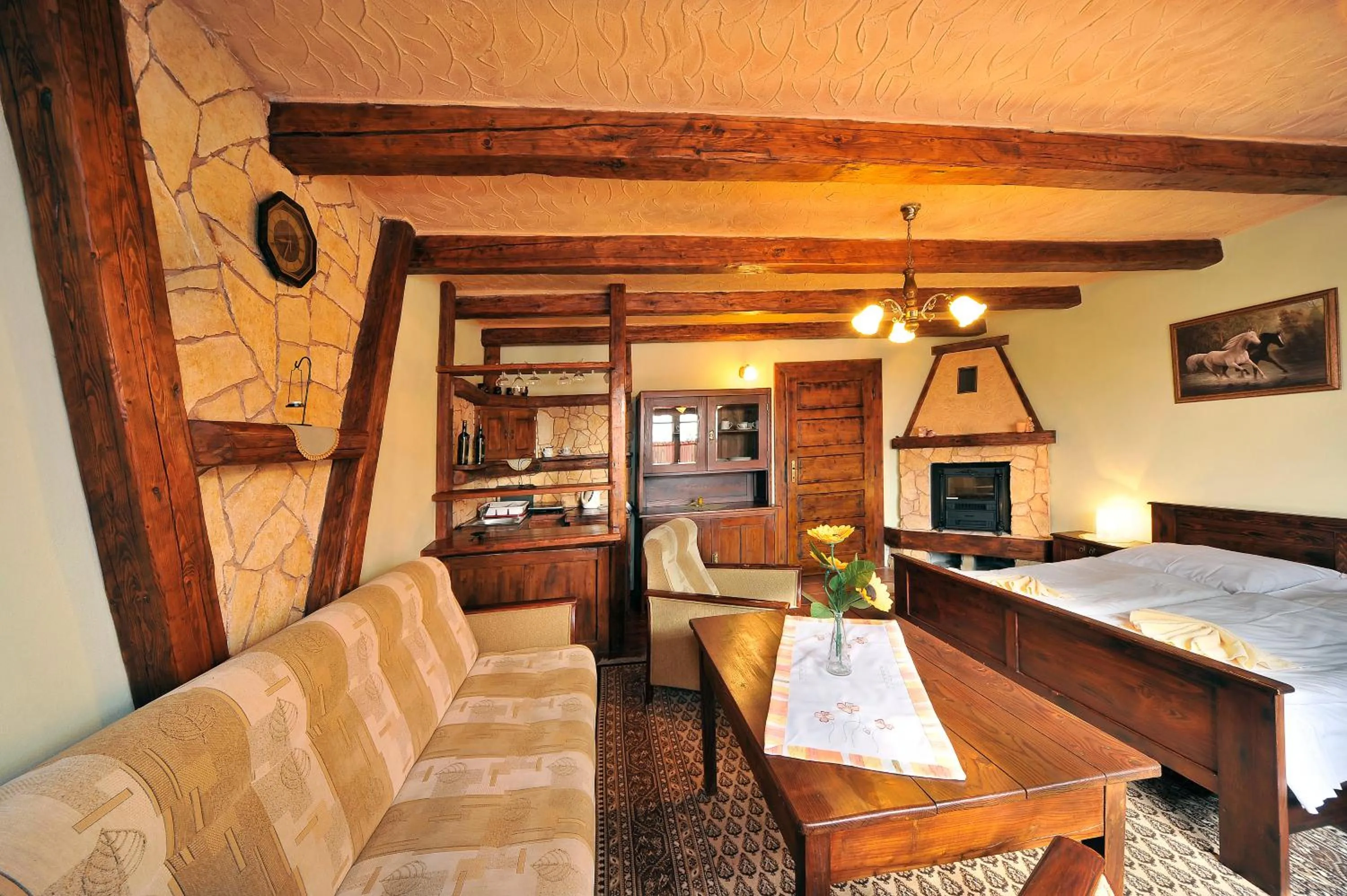 Kitchen or kitchenette in Apartmány Village