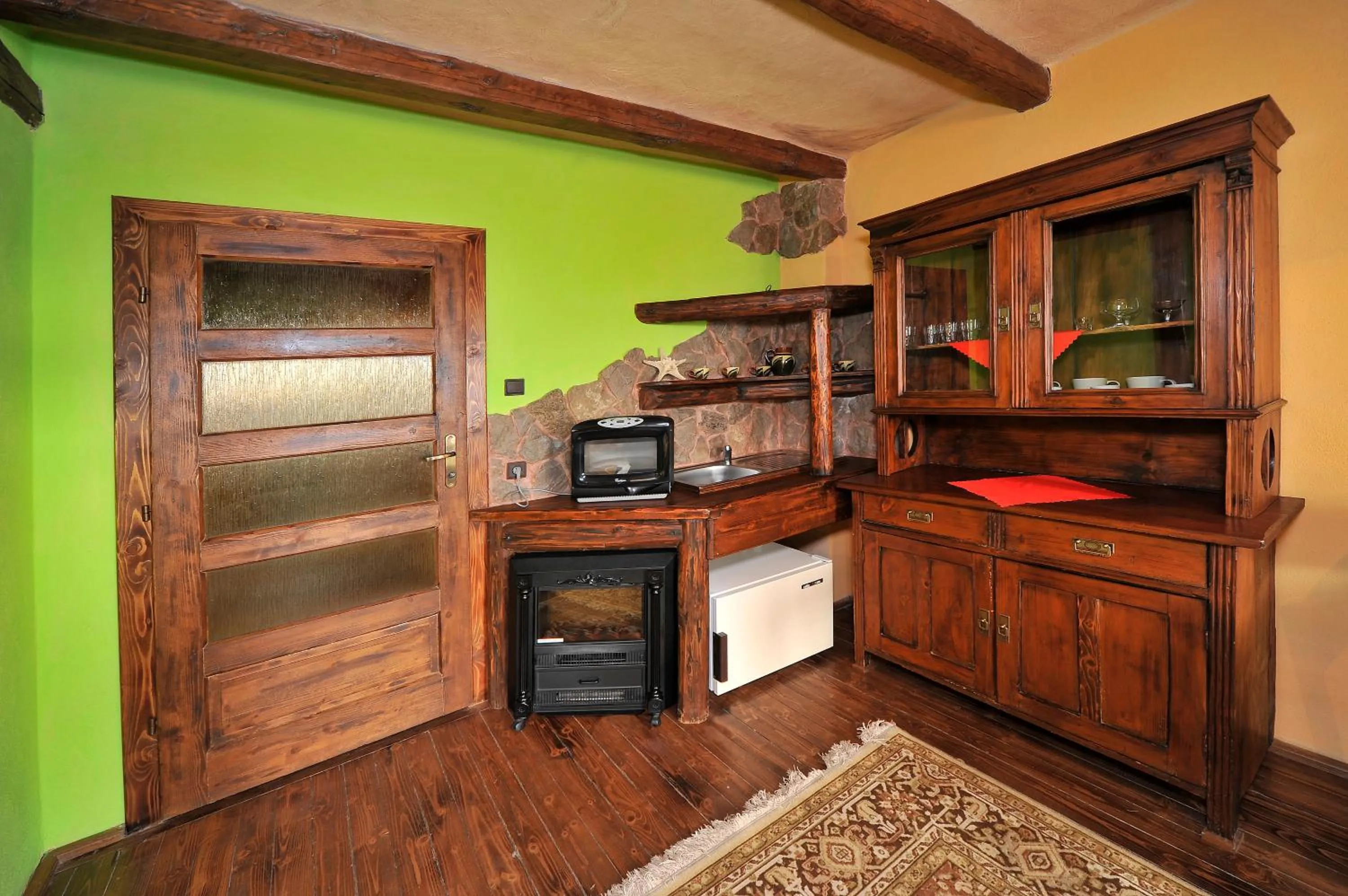 Kitchen or kitchenette in Apartmány Village