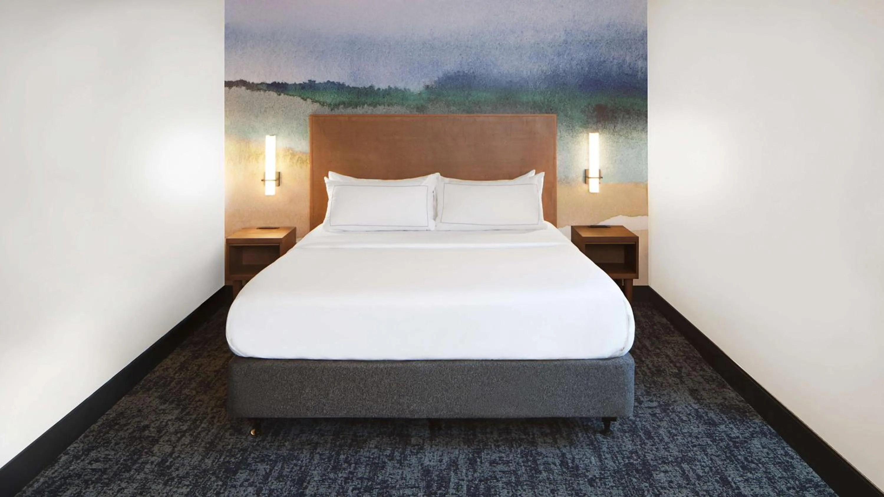 Bed in River's Edge Hotel Portland, Tapestry Collection by Hilton