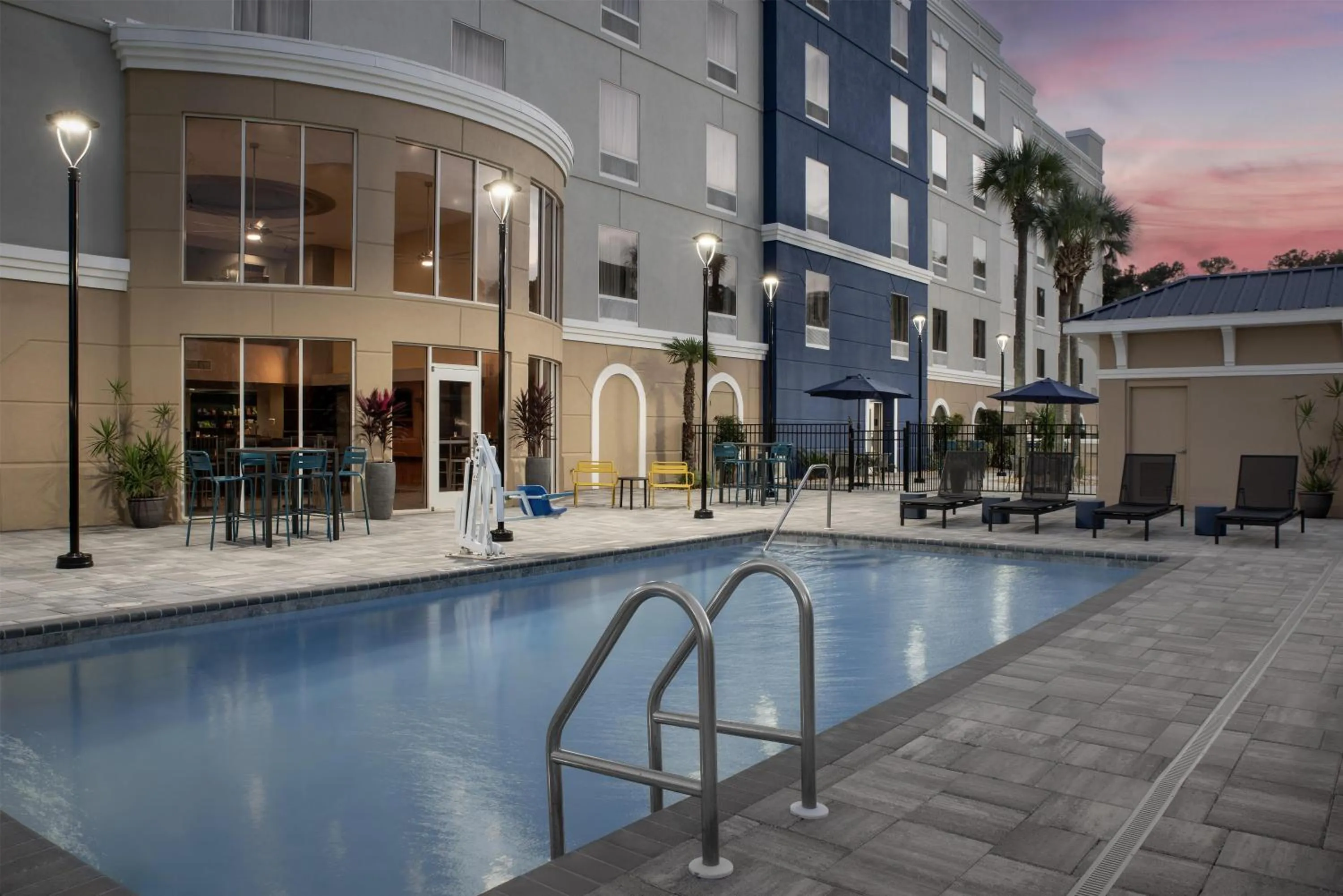 Pool view in Hampton Inn & Suites Lake City