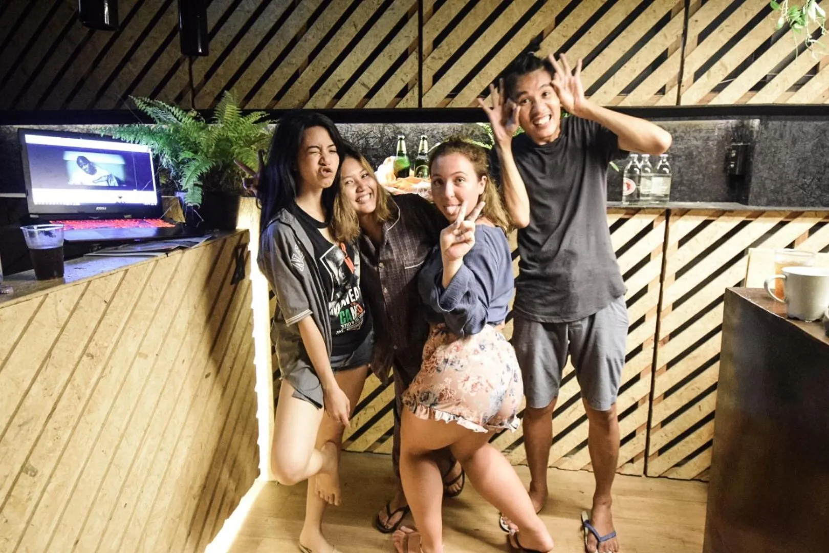 group of guests in Hugger Hostel