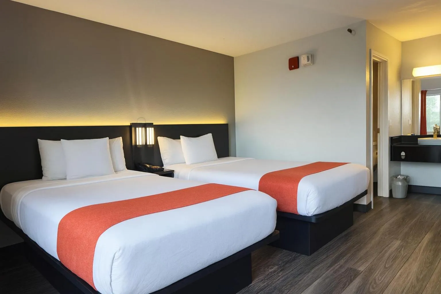 Bed in Motel 6-Roseville, MN - Minneapolis North