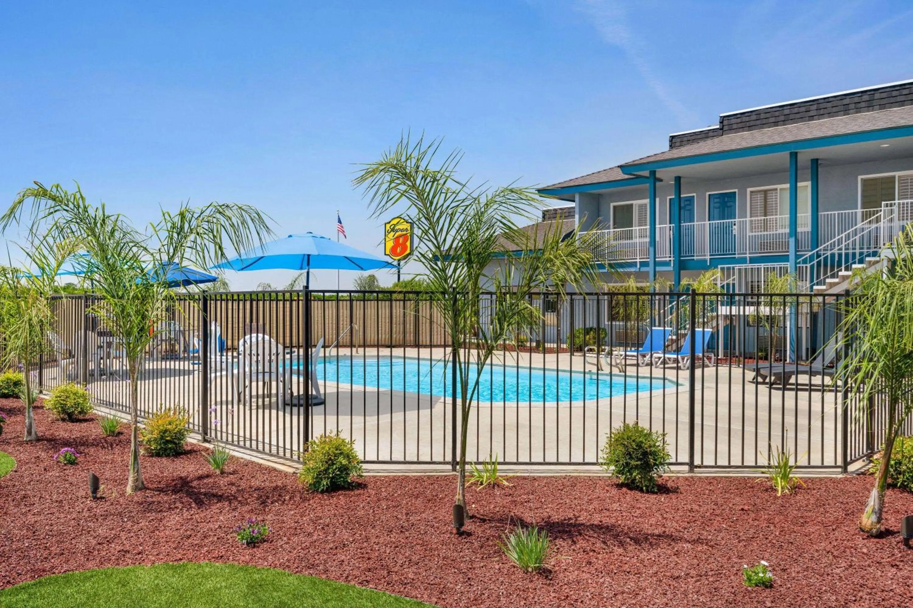 Pool view in Super 8 by Wyndham Lindsay Olive Tree