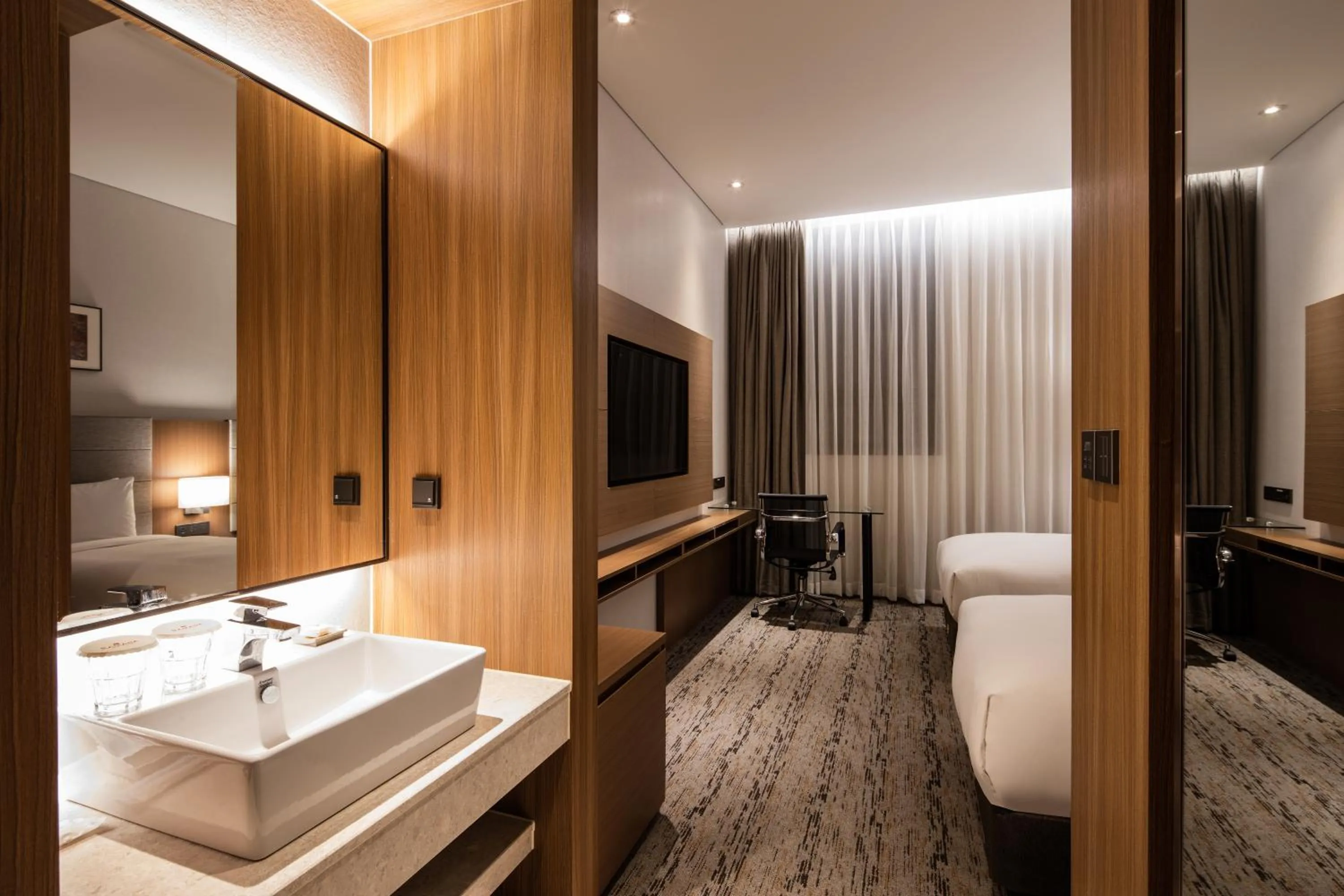 Decorative detail, Bed in Ramada by Wyndham Seoul Sindorim