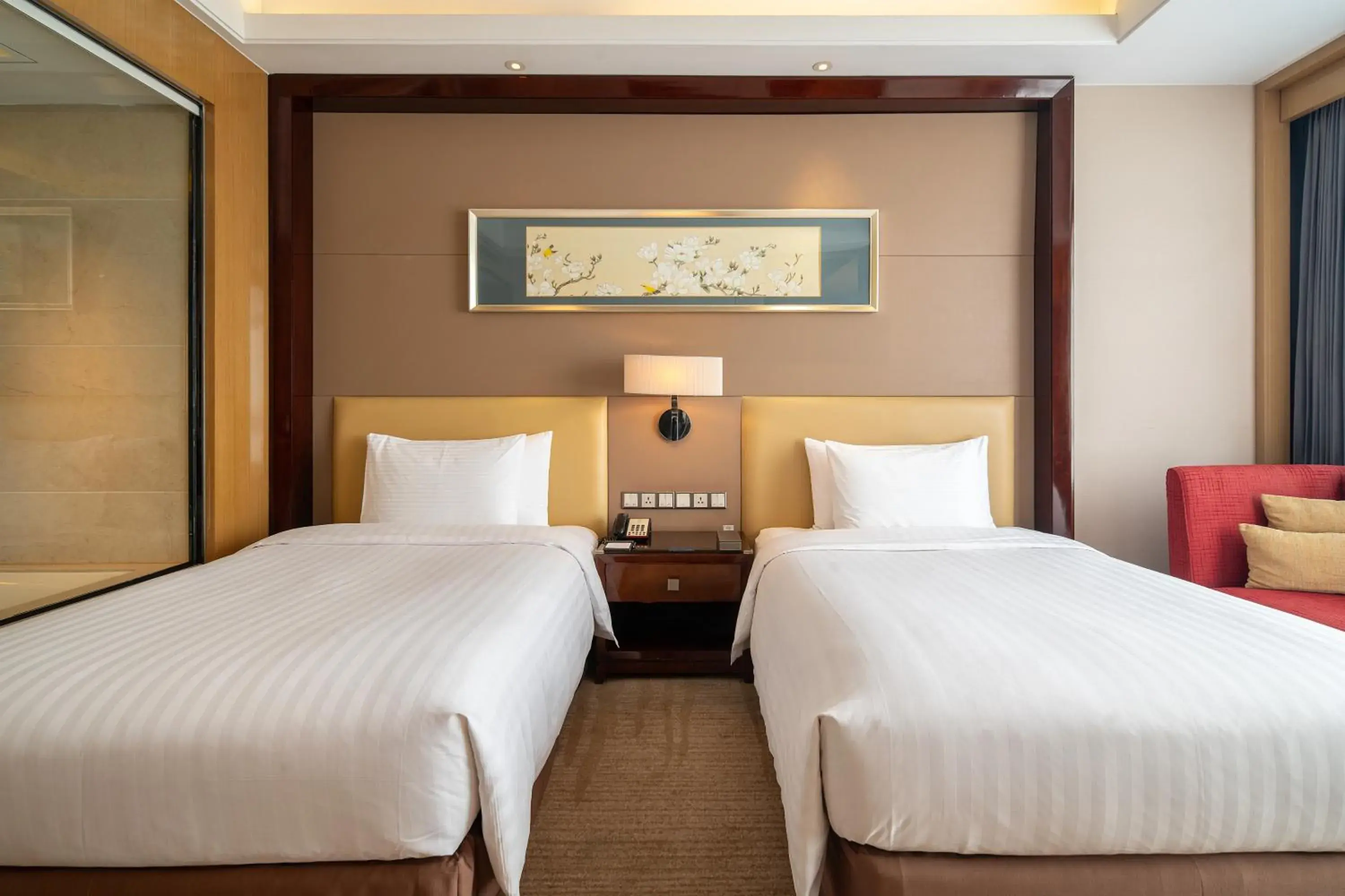 Deluxe Twin Room in Wanda Realm Taizhou Deluxe Twin Room in Wanda Realm Taizhou