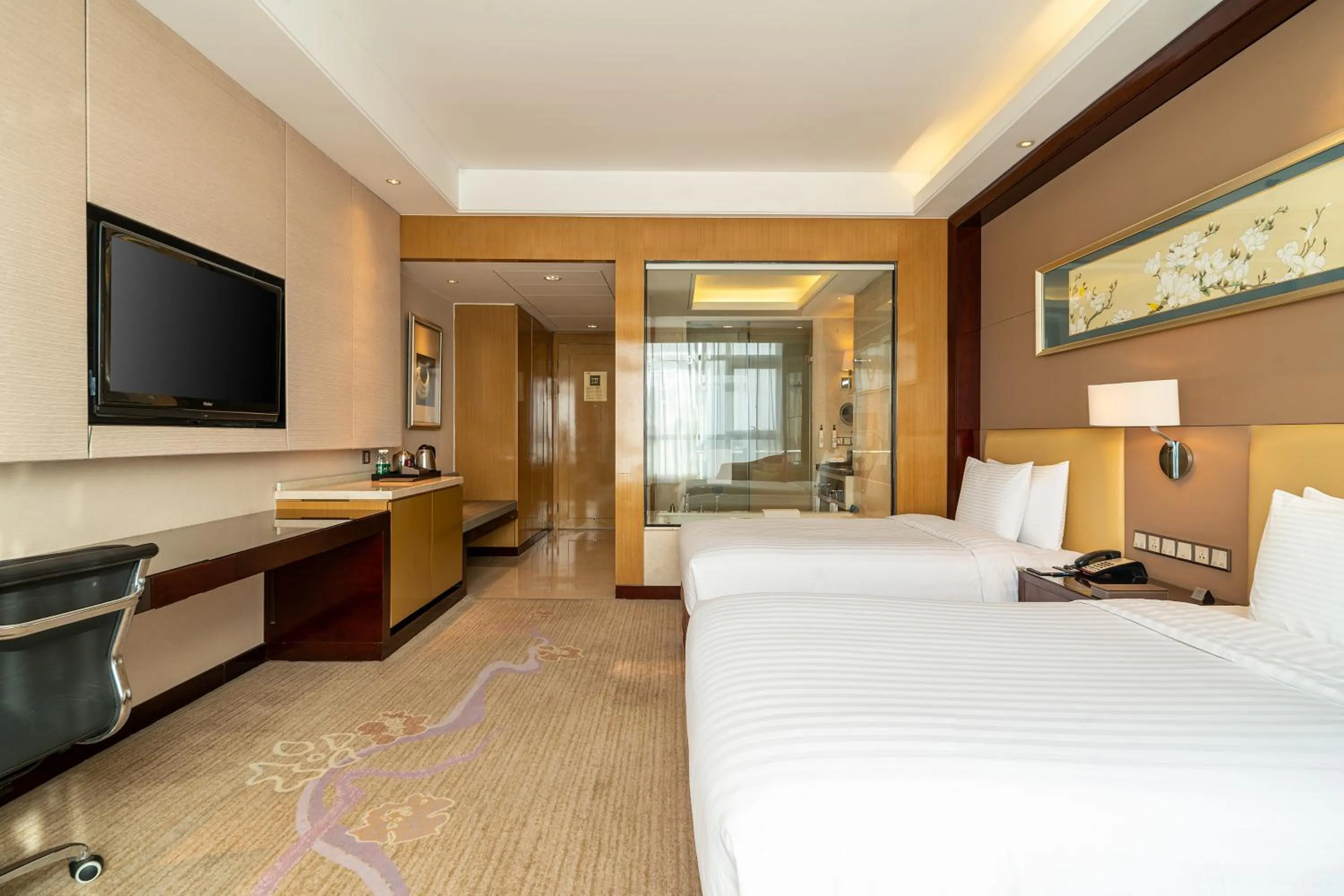Bedroom, Bed in Wanda Realm Taizhou