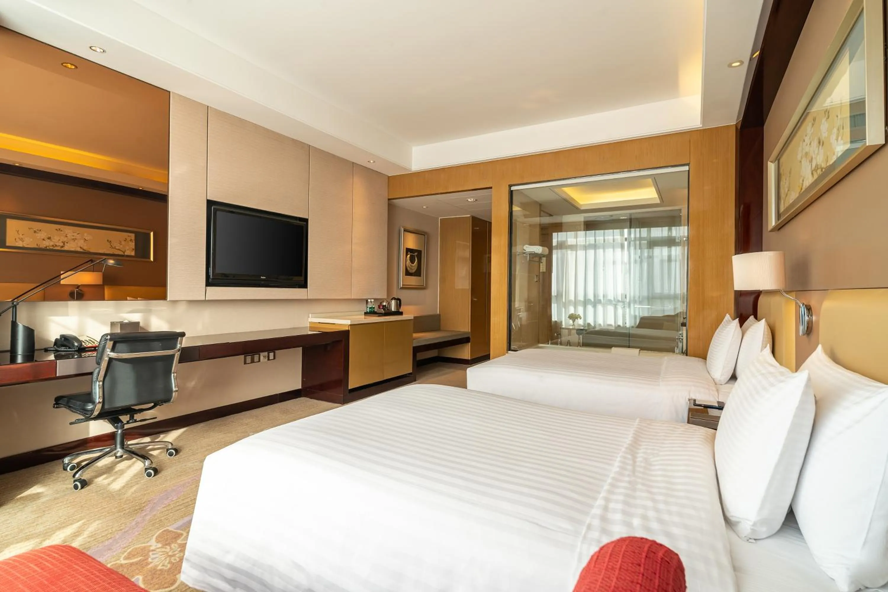 Bedroom, Bed in Wanda Realm Taizhou