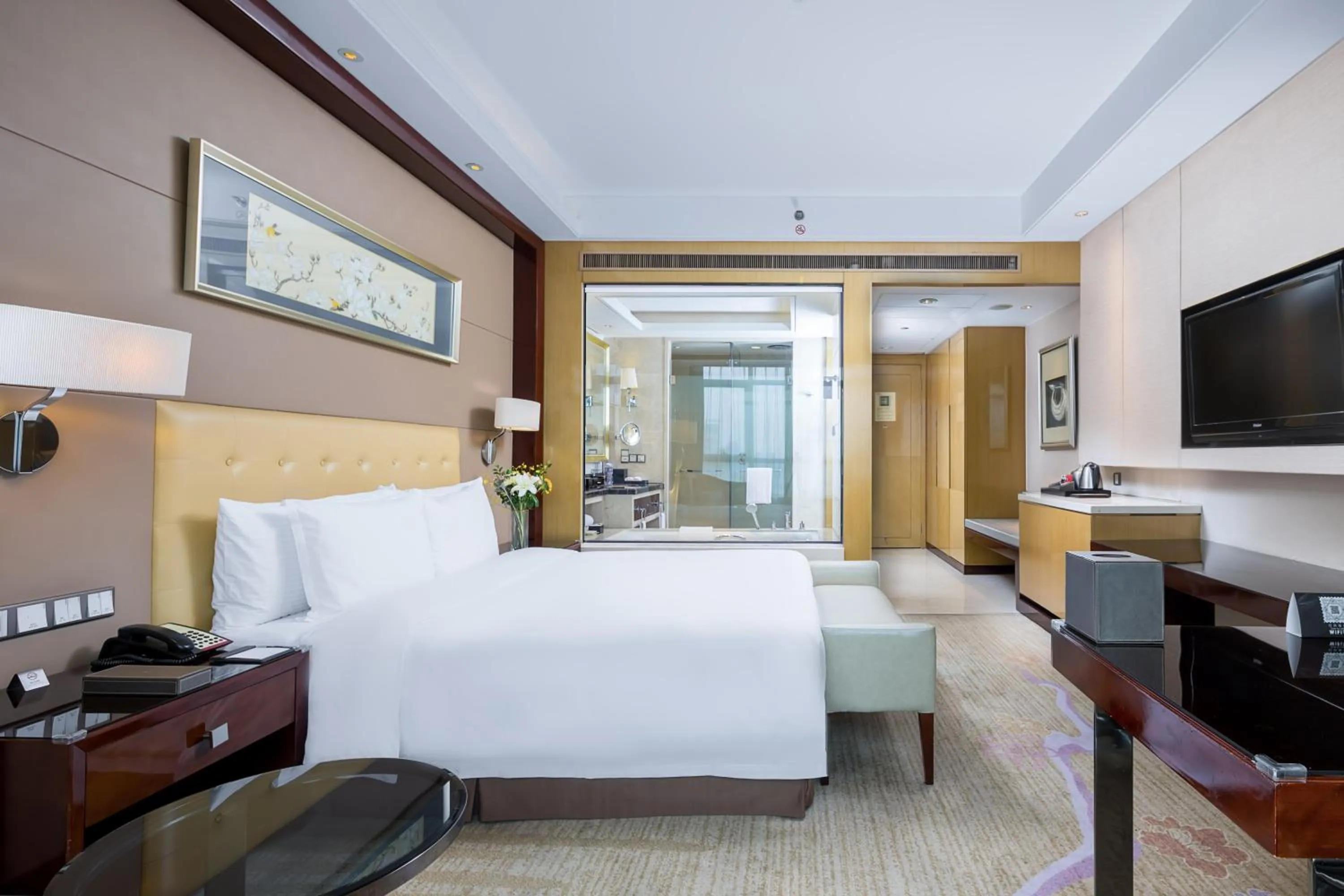 Bedroom, Bed in Wanda Realm Taizhou