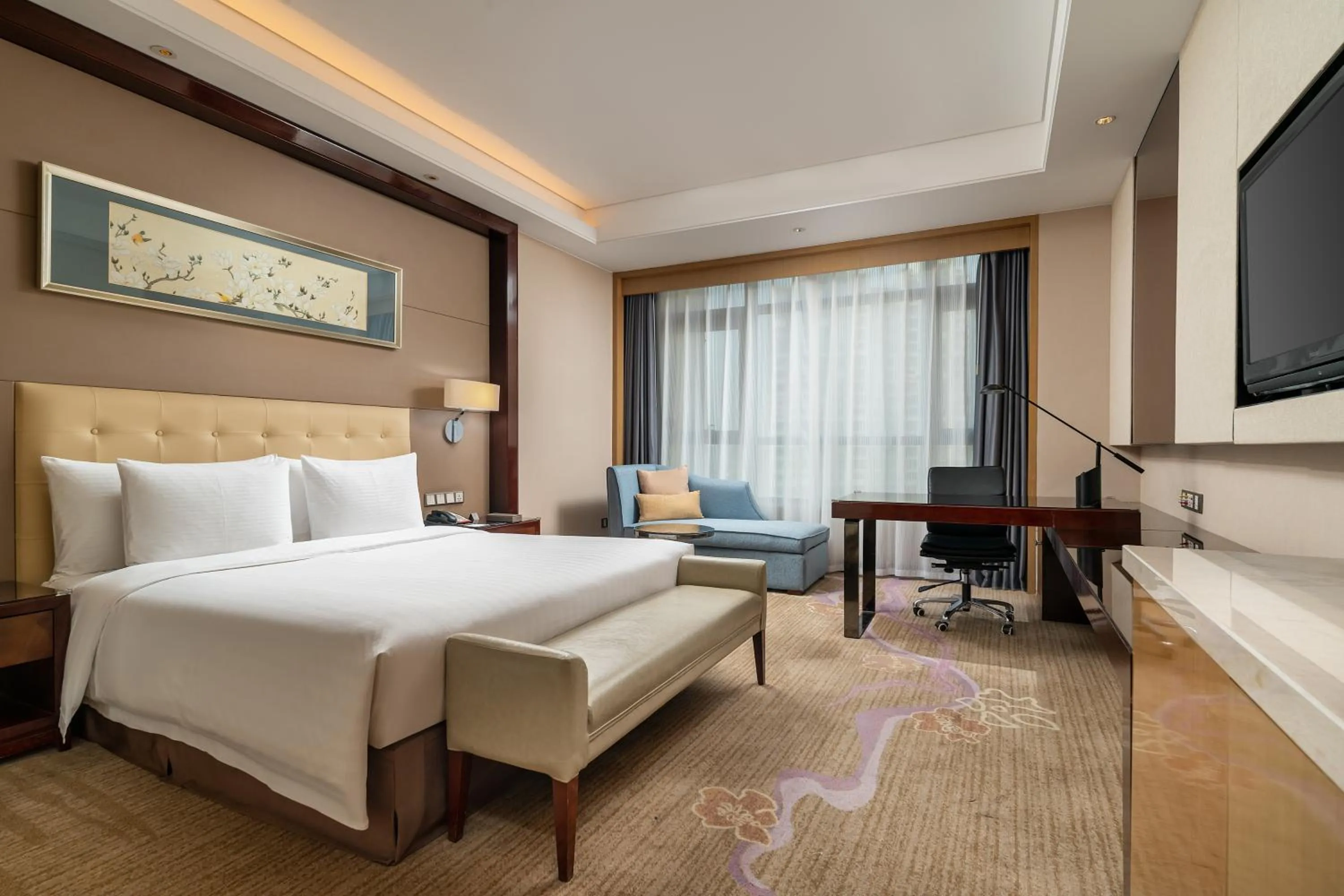 Bedroom, Bed in Wanda Realm Taizhou