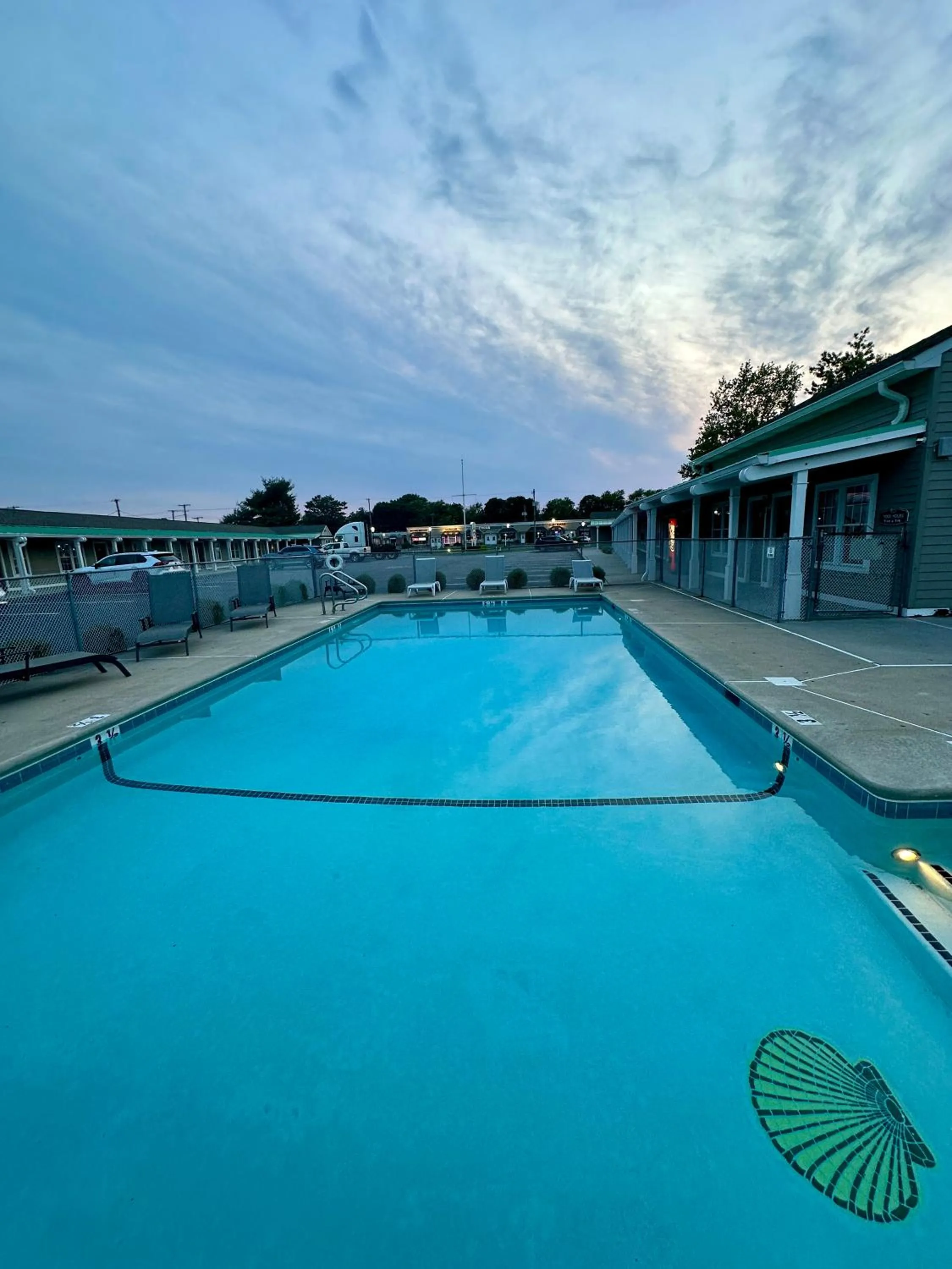 Pool view in Sea Girt Lodge