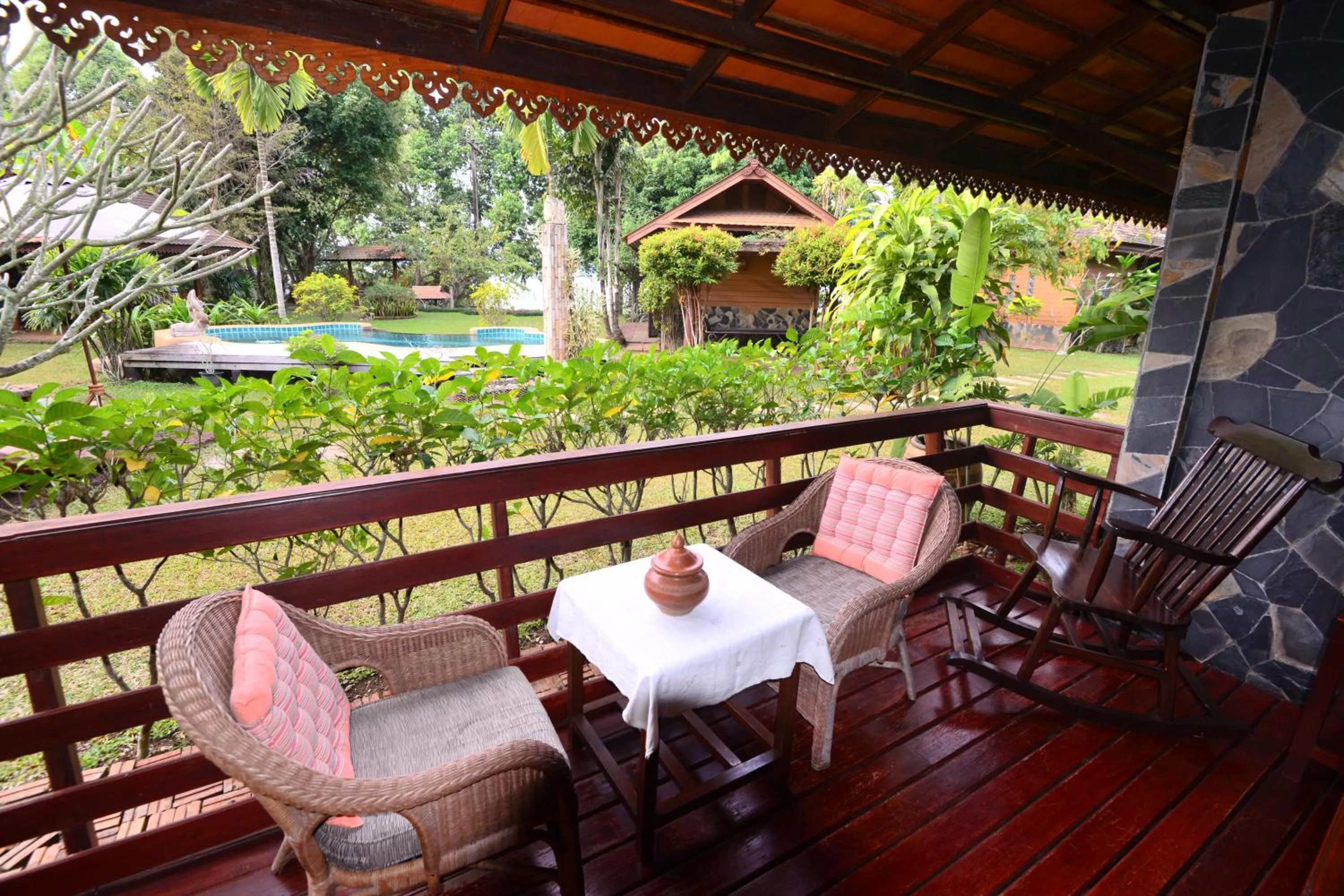 Pool view in Viang Yonok Hotel, Restaurant, Sports Club