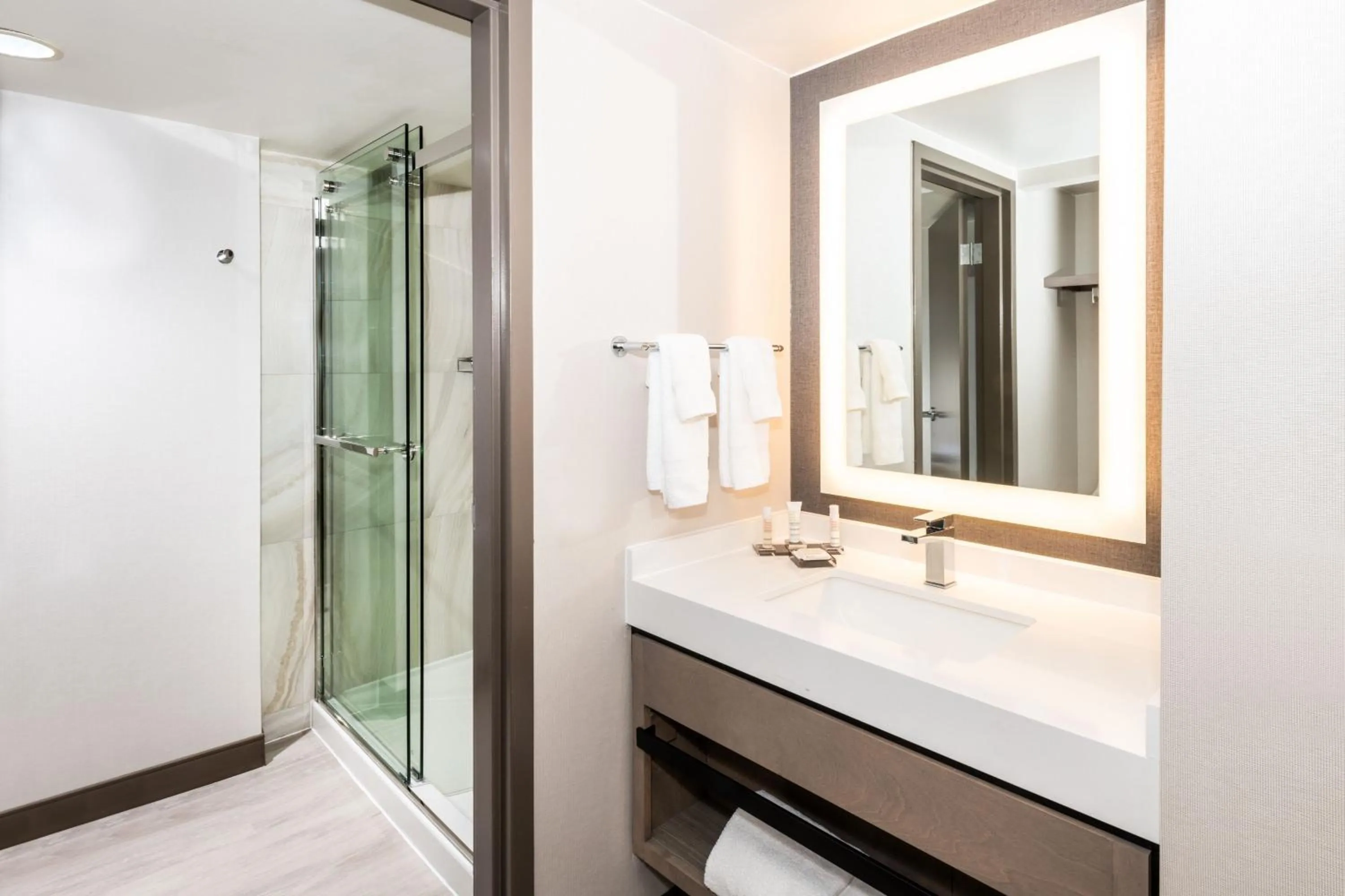 Bathroom in Pittsburgh Airport Marriott