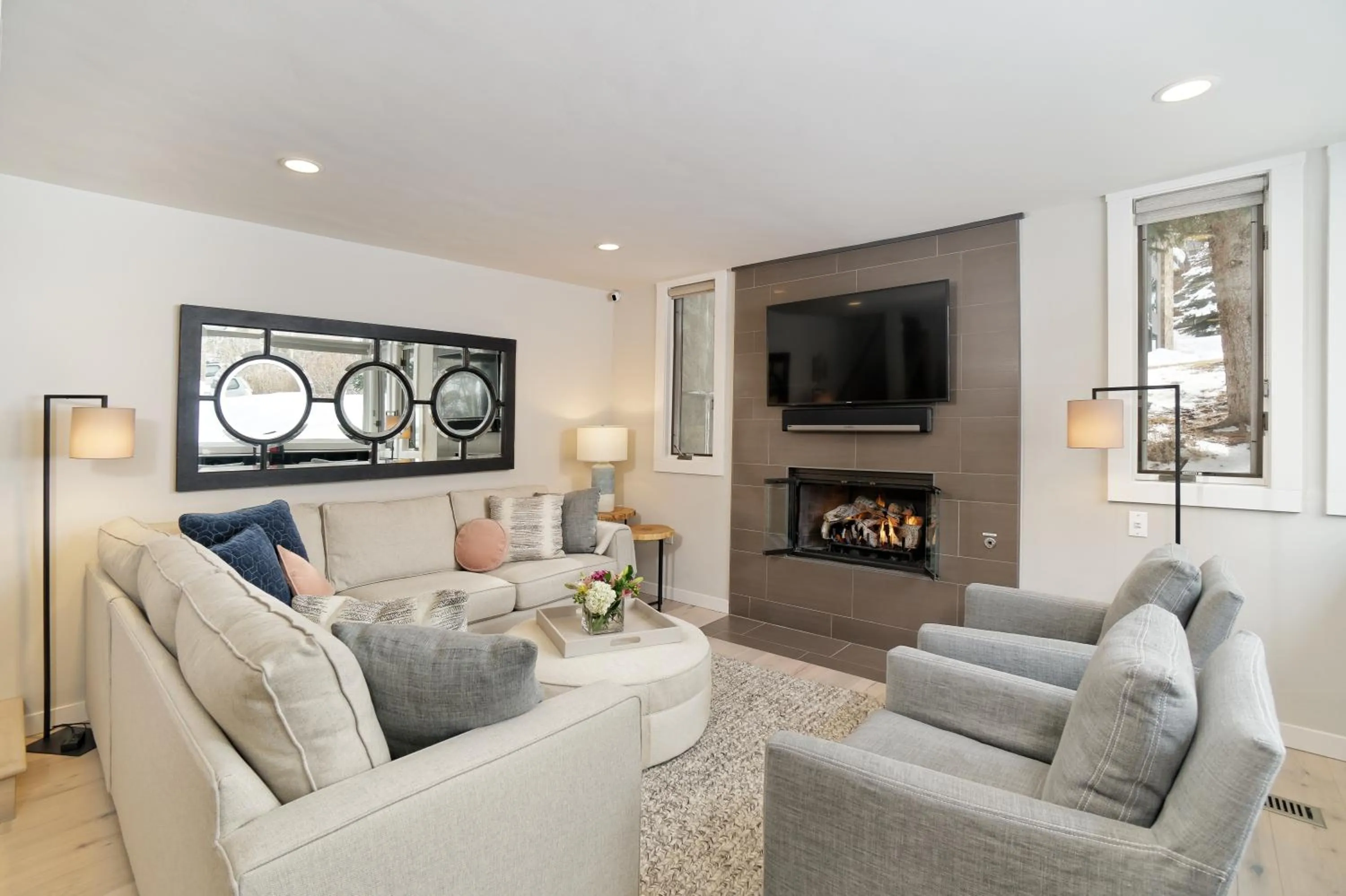 Living room in Tamarack Townhomes - CoralTree Residence Collection