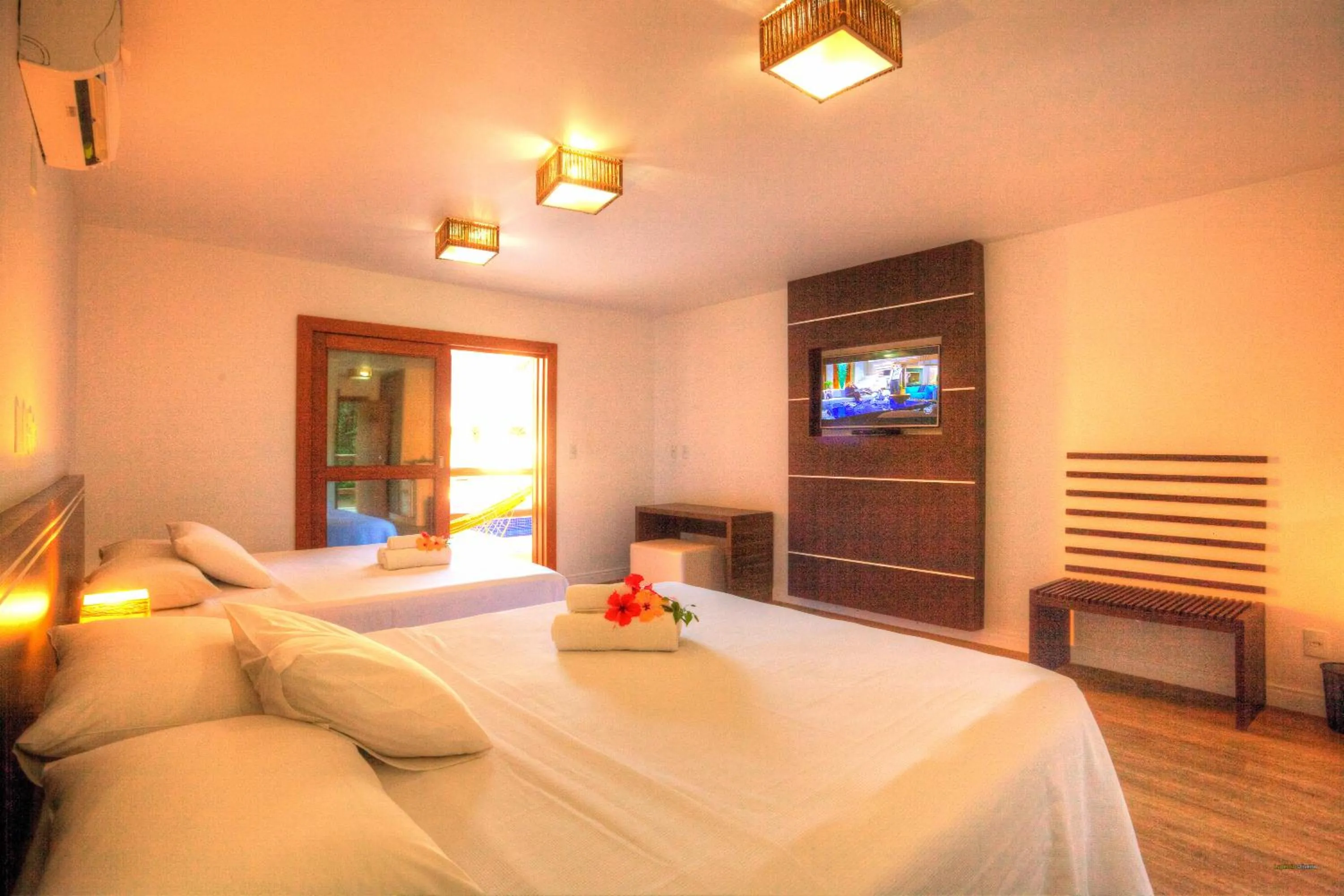 Bed in Pousada Vila do Dengo