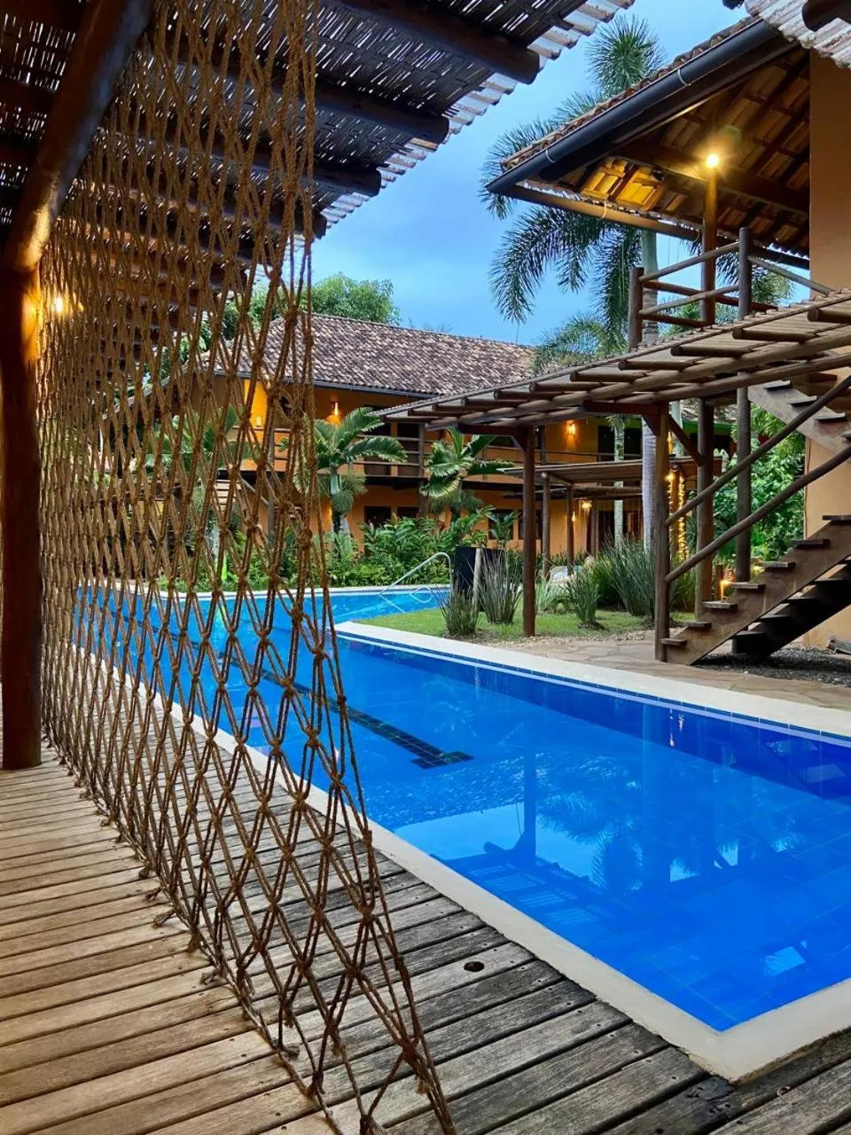 Pool view in Pousada Vila do Dengo