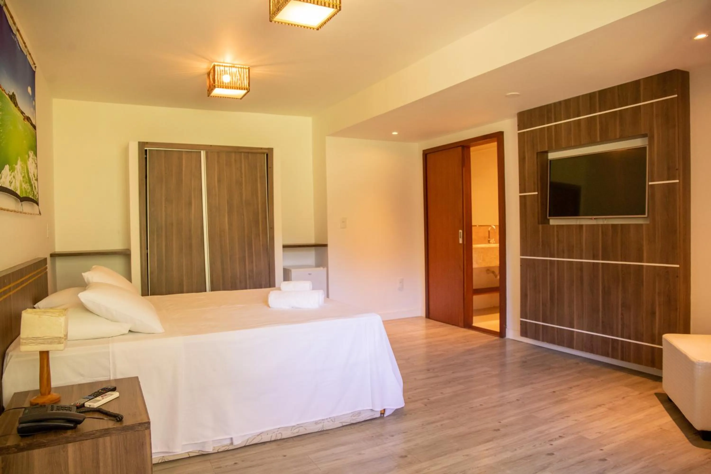 Bed in Pousada Vila do Dengo