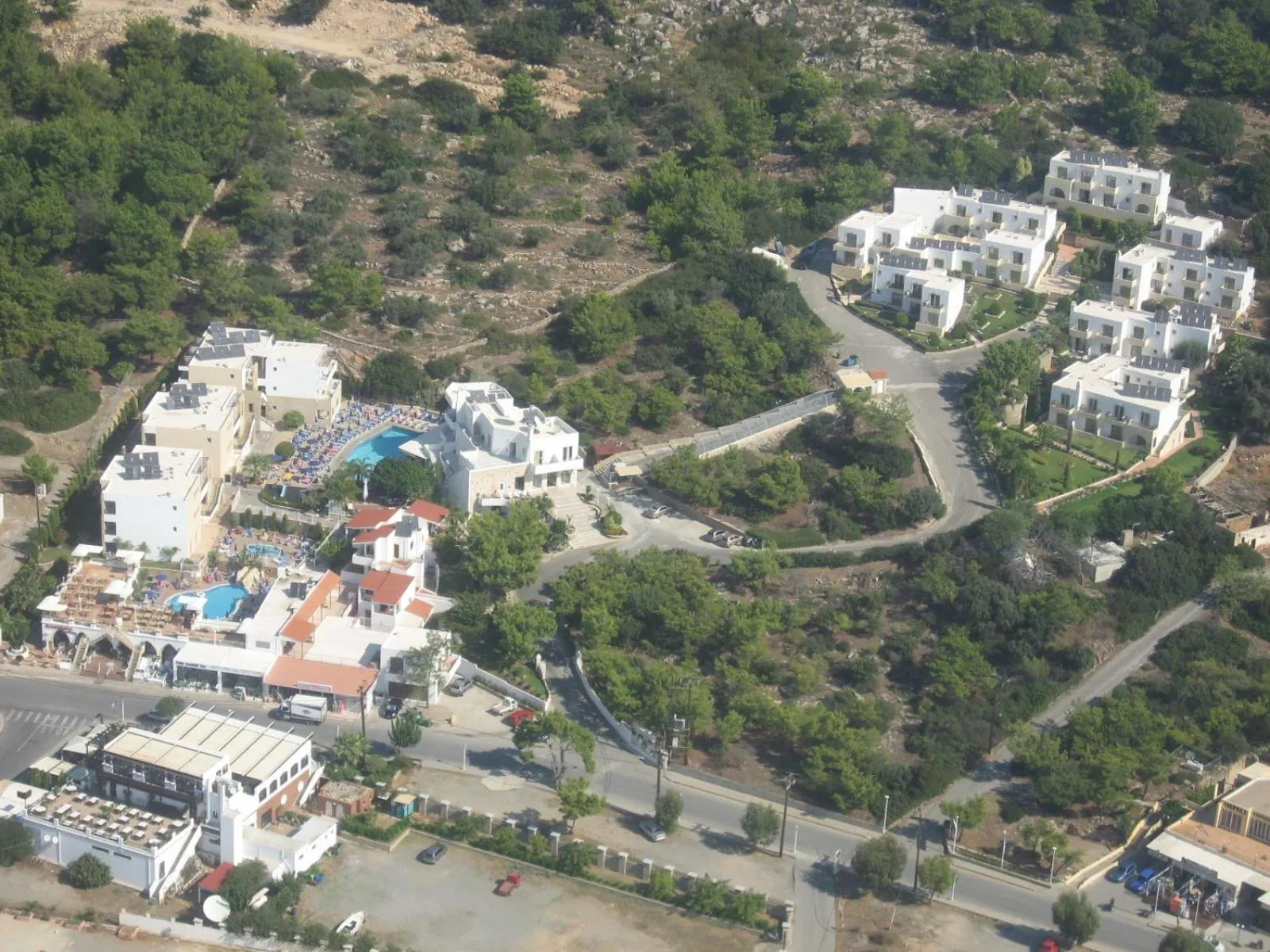 Bird's eye view in Pefkos Beach Studios & Apartments