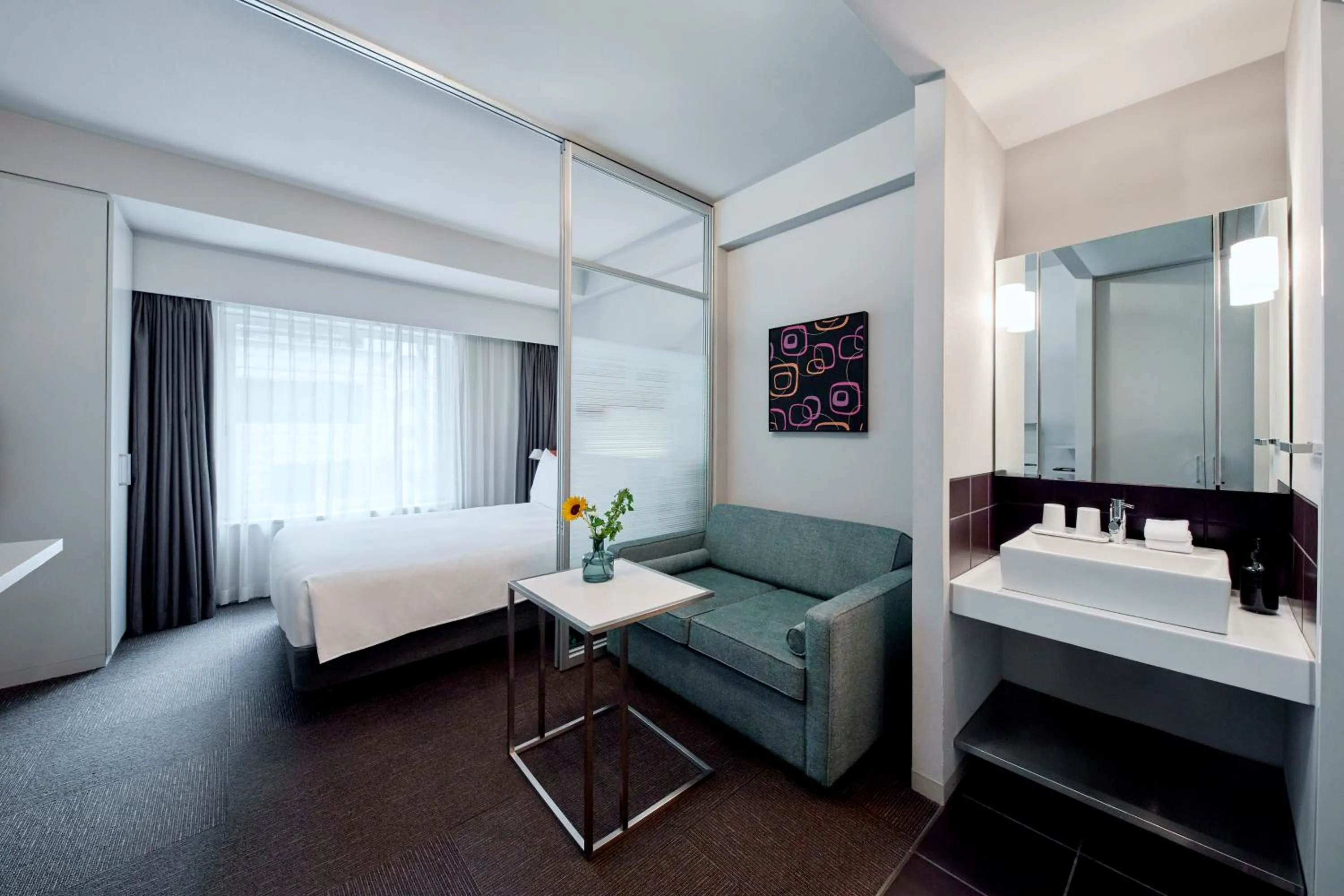 Photo of the whole room, Bed in Citadines Shinjuku Tokyo