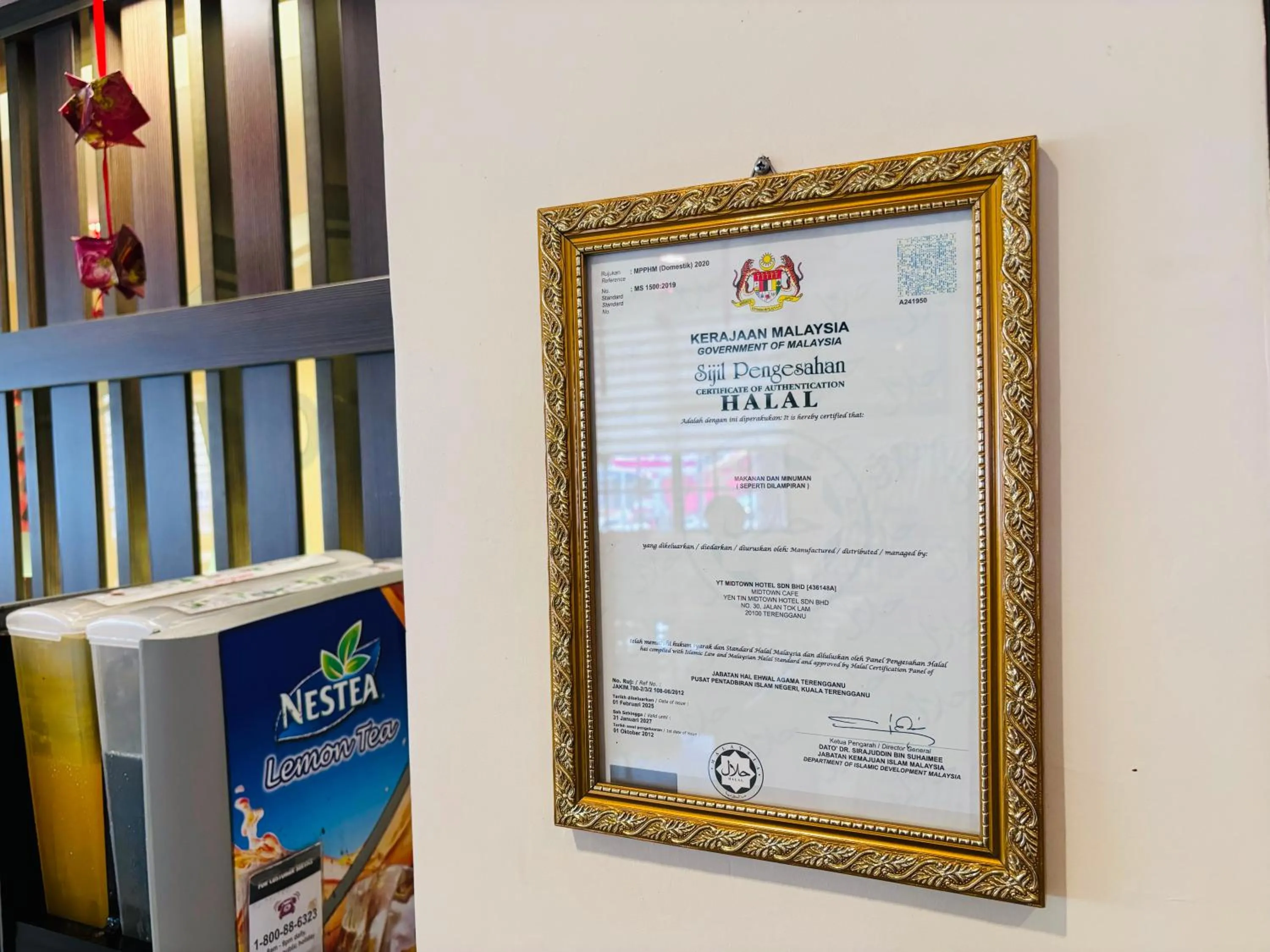Logo/Certificate/Sign in Hotel Yt Midtown Kuala Terengganu
