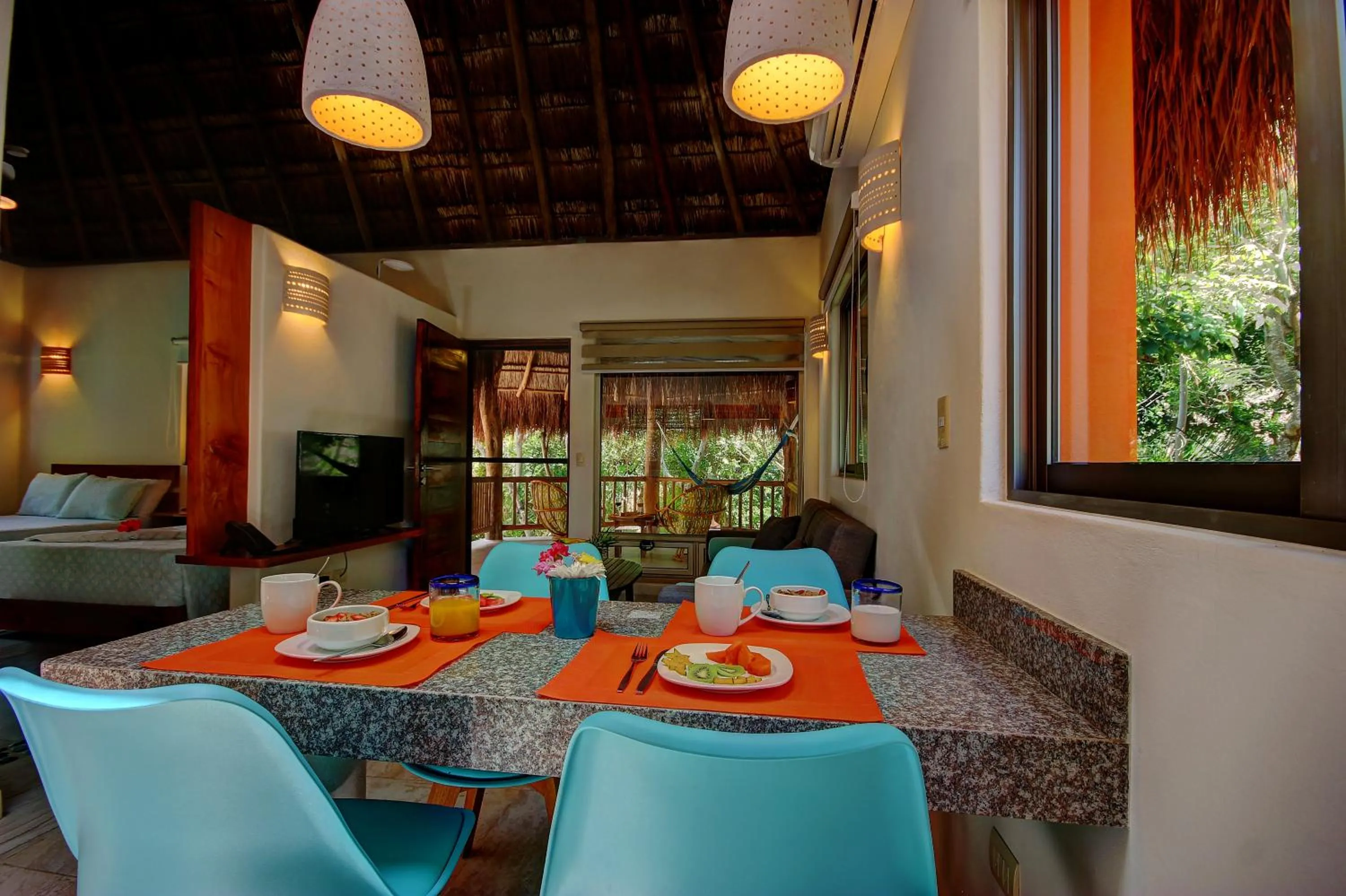 Dining area in Riviera Maya Suites