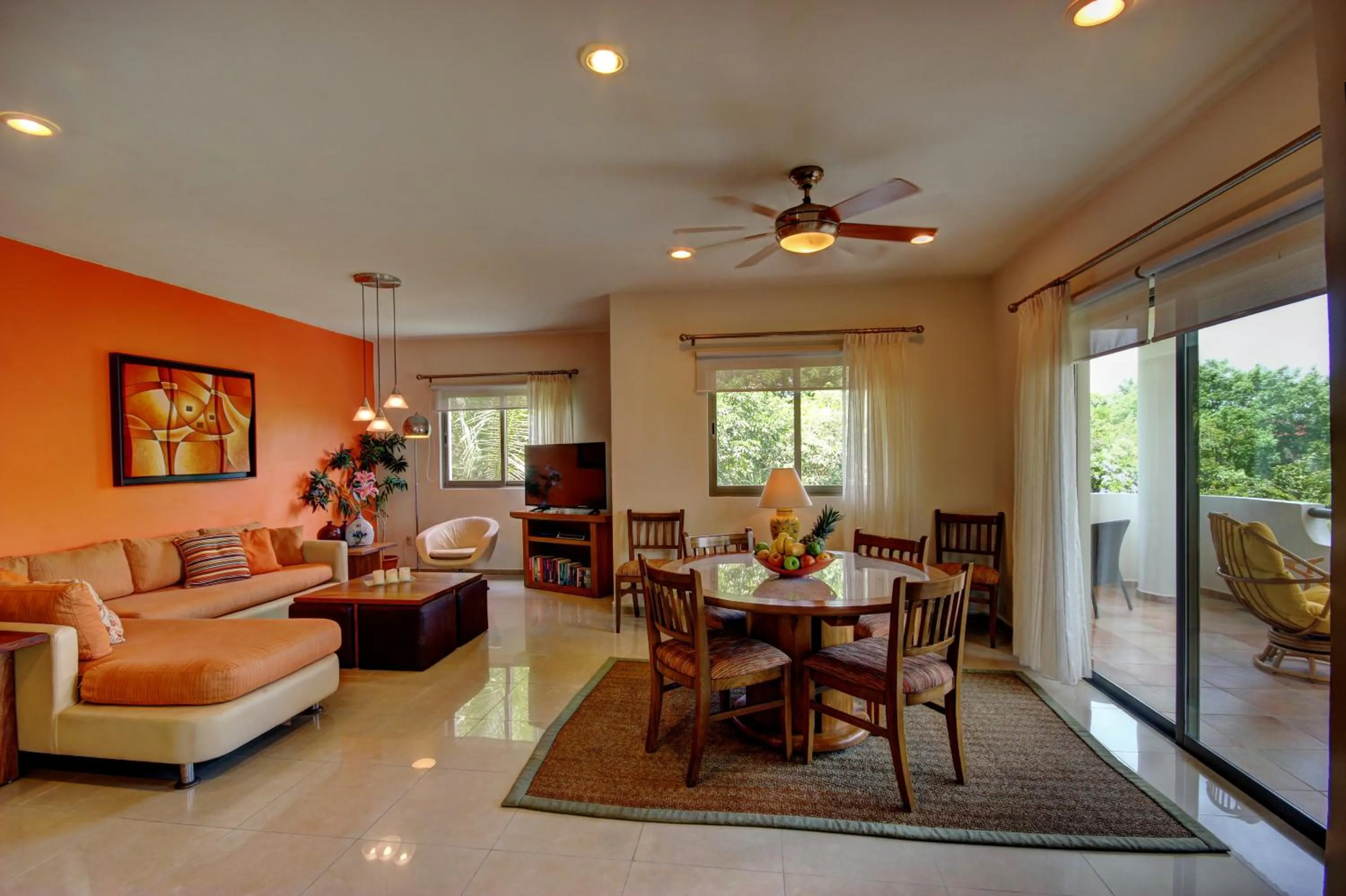 Living room in Riviera Maya Suites