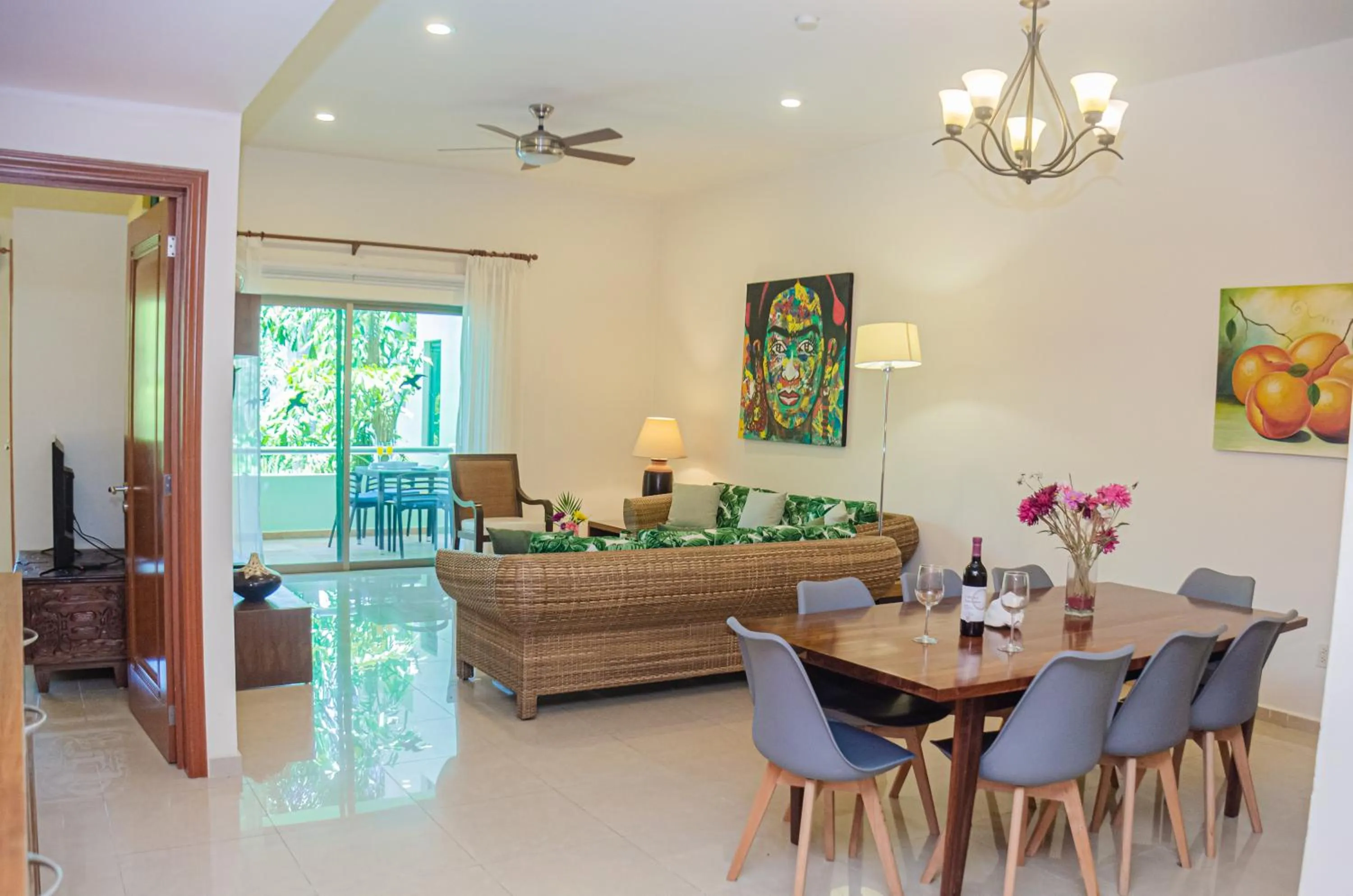 Living room in Riviera Maya Suites