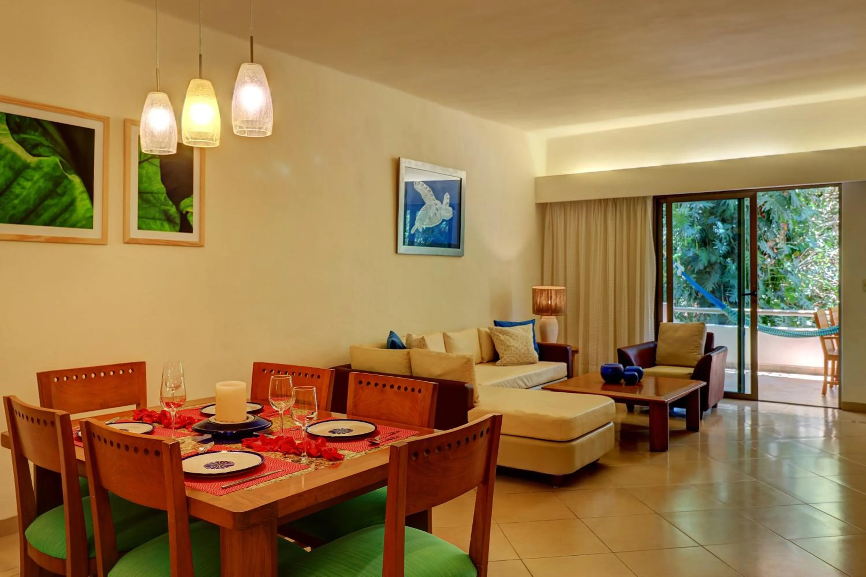 Living room in Riviera Maya Suites